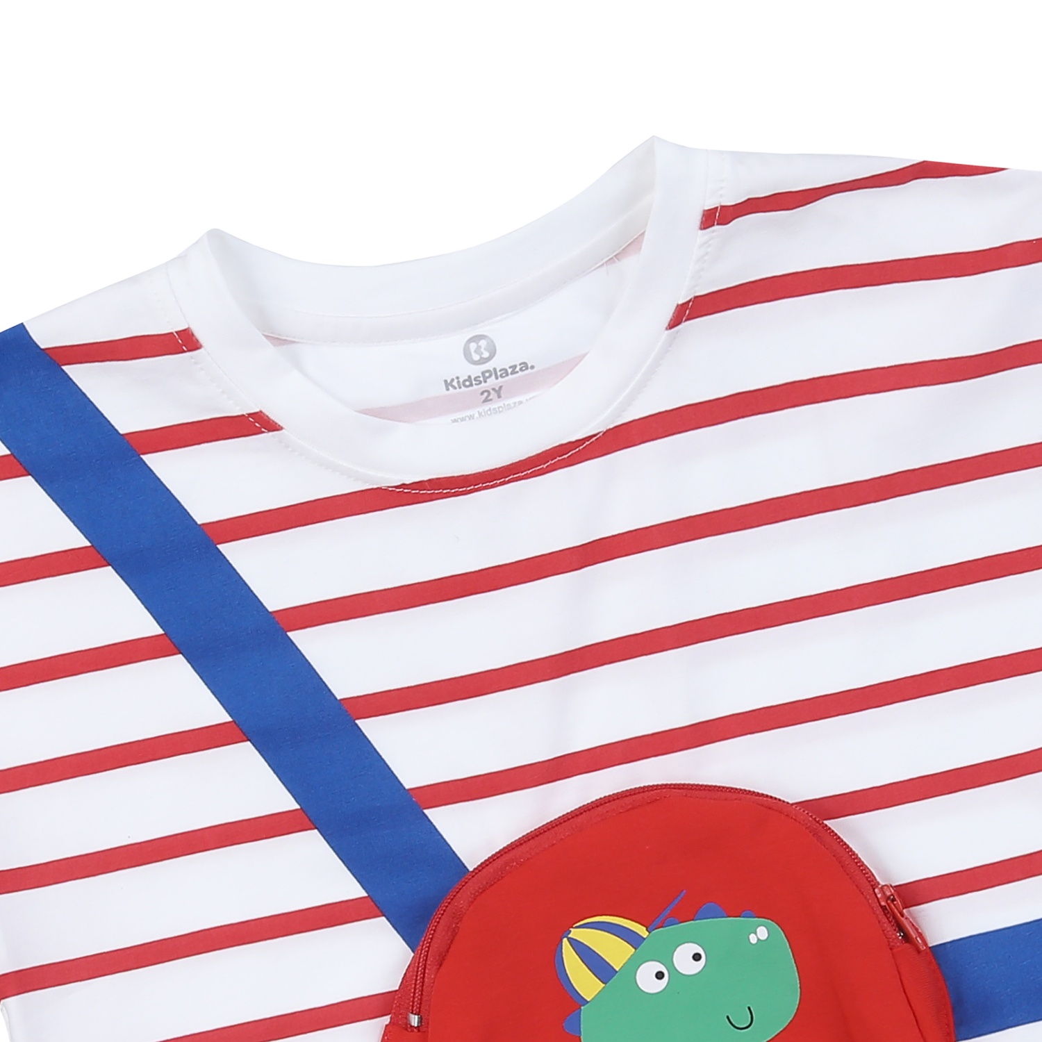 Bộ ba lỗ KidsPlaza in khủng long TT24H (màu kẻ cam)