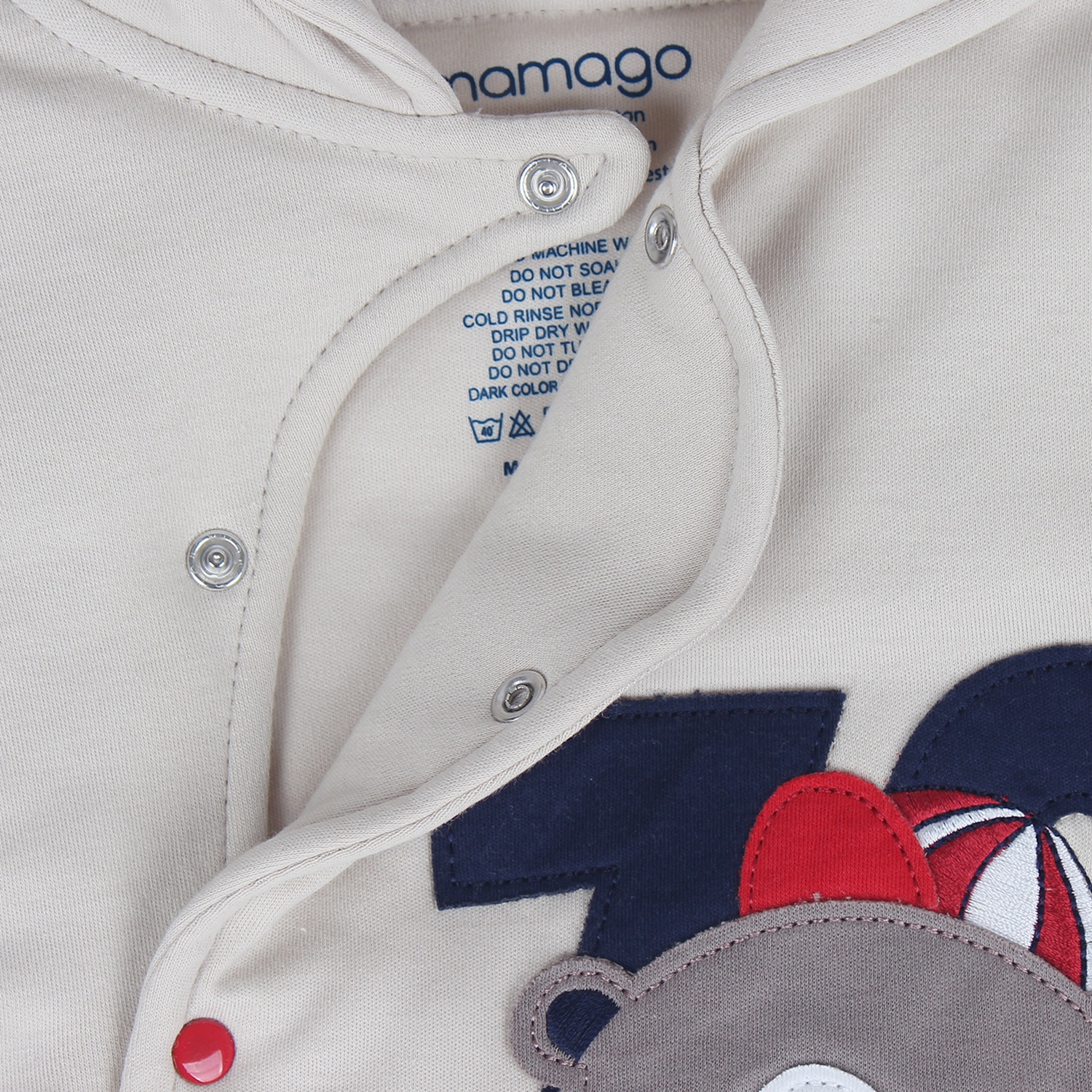 Bộ body liền chân thêu hình thú Mamago 3306 hình 2