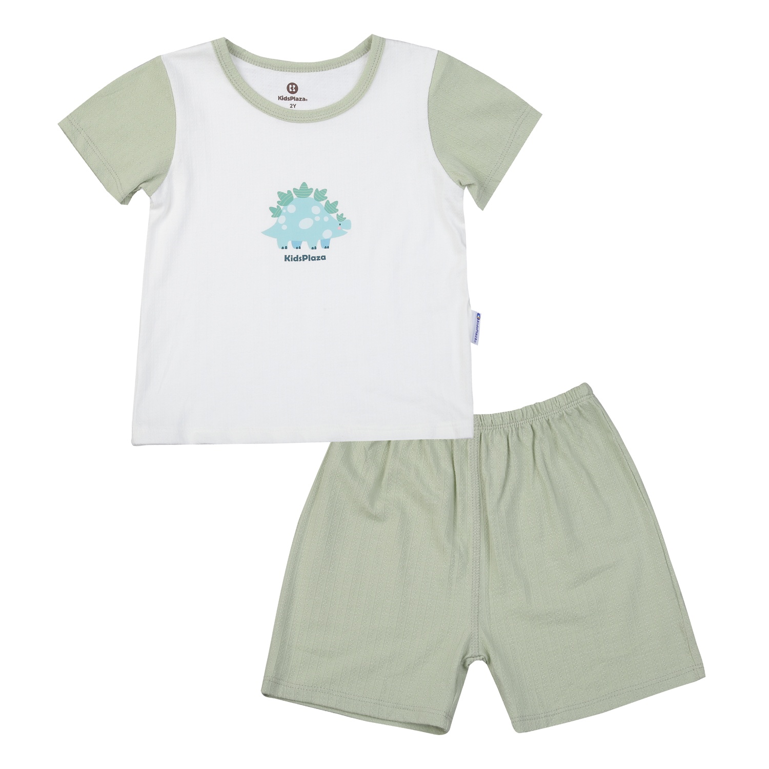 Bộ cộc bé trai KidsPlaza in khủng long M25H (Trắng Xanh)  hình 1