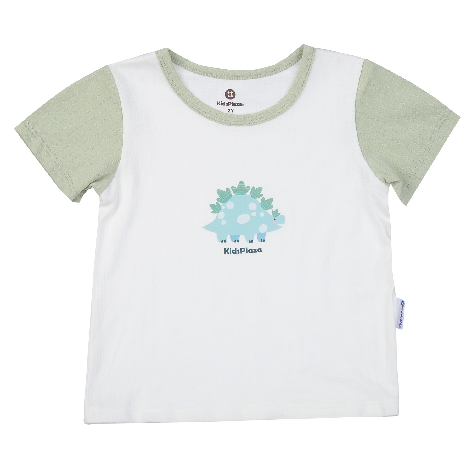 Bộ cộc bé trai KidsPlaza in khủng long M25H (Trắng Xanh)  hình 2