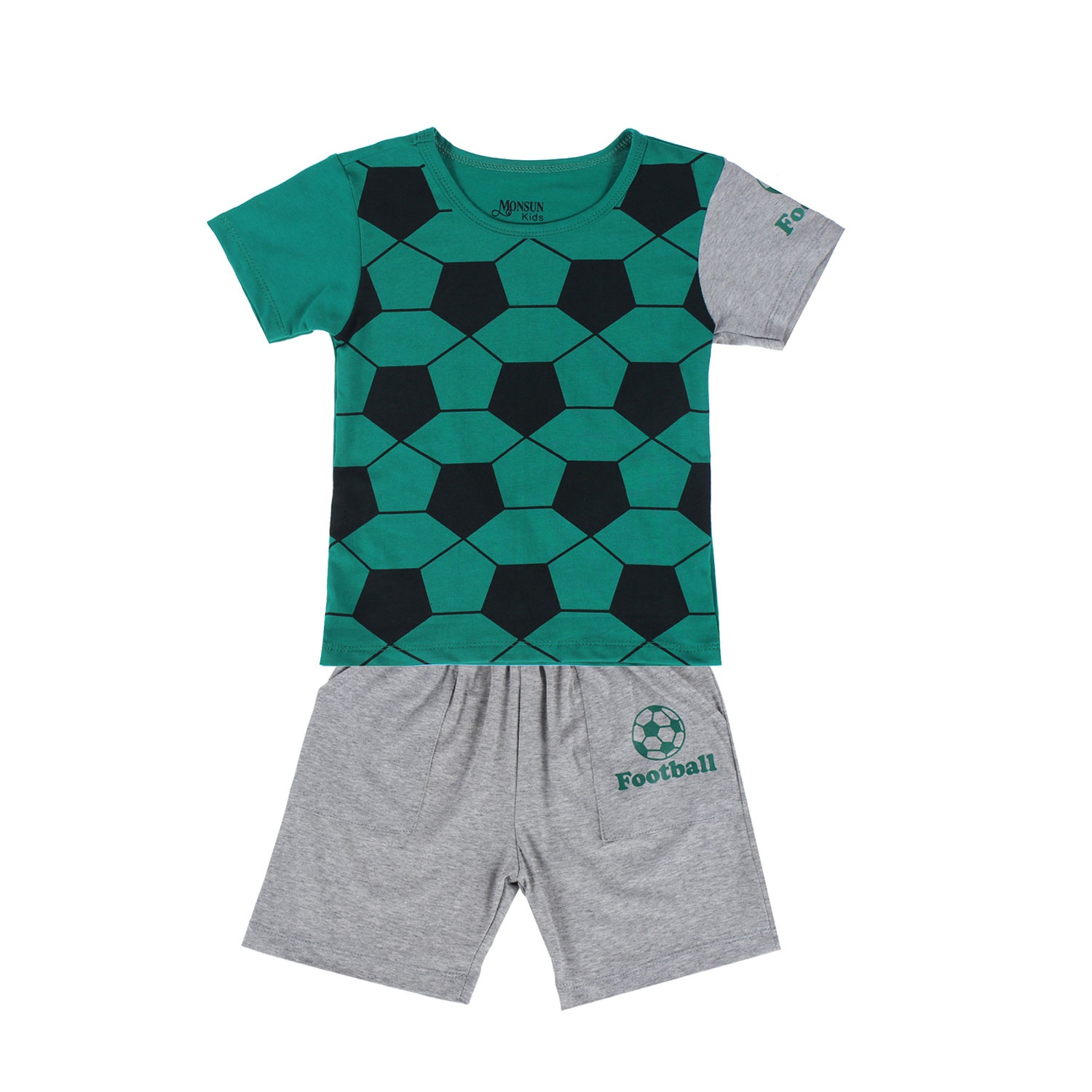 Bộ cotton bé trai in bóng đá HTKids hình 5