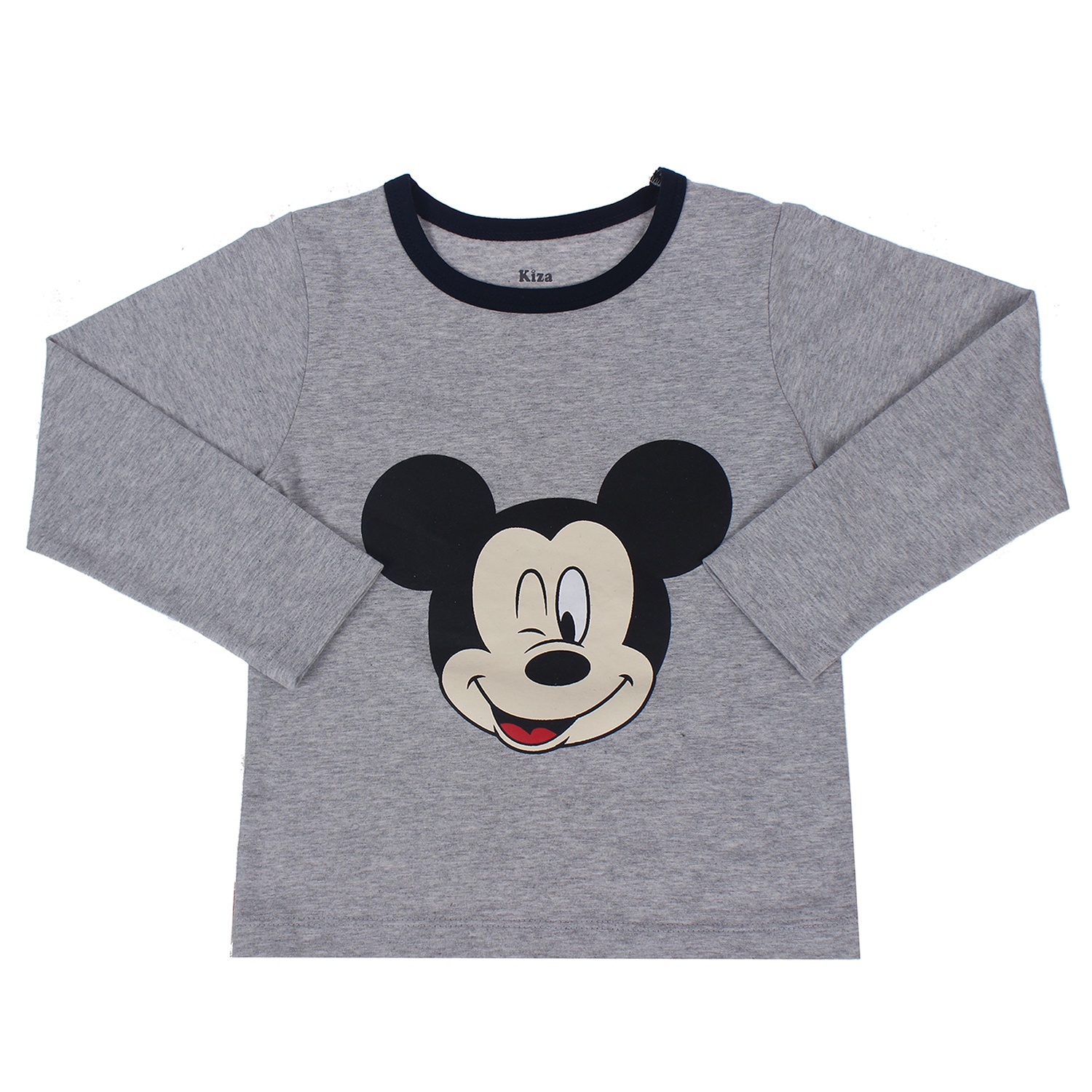 Bộ cotton tay dài in chú chuột Mickey Kiza bé trai  hình 2