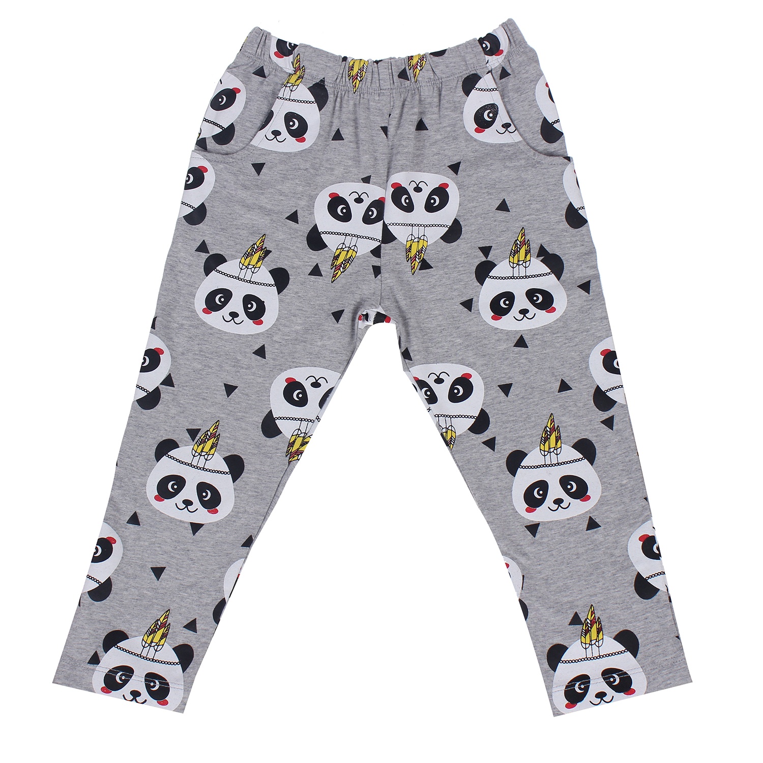 Bộ cotton tay dài in chú gấu trúc Panda Kiza bé trai hình 4