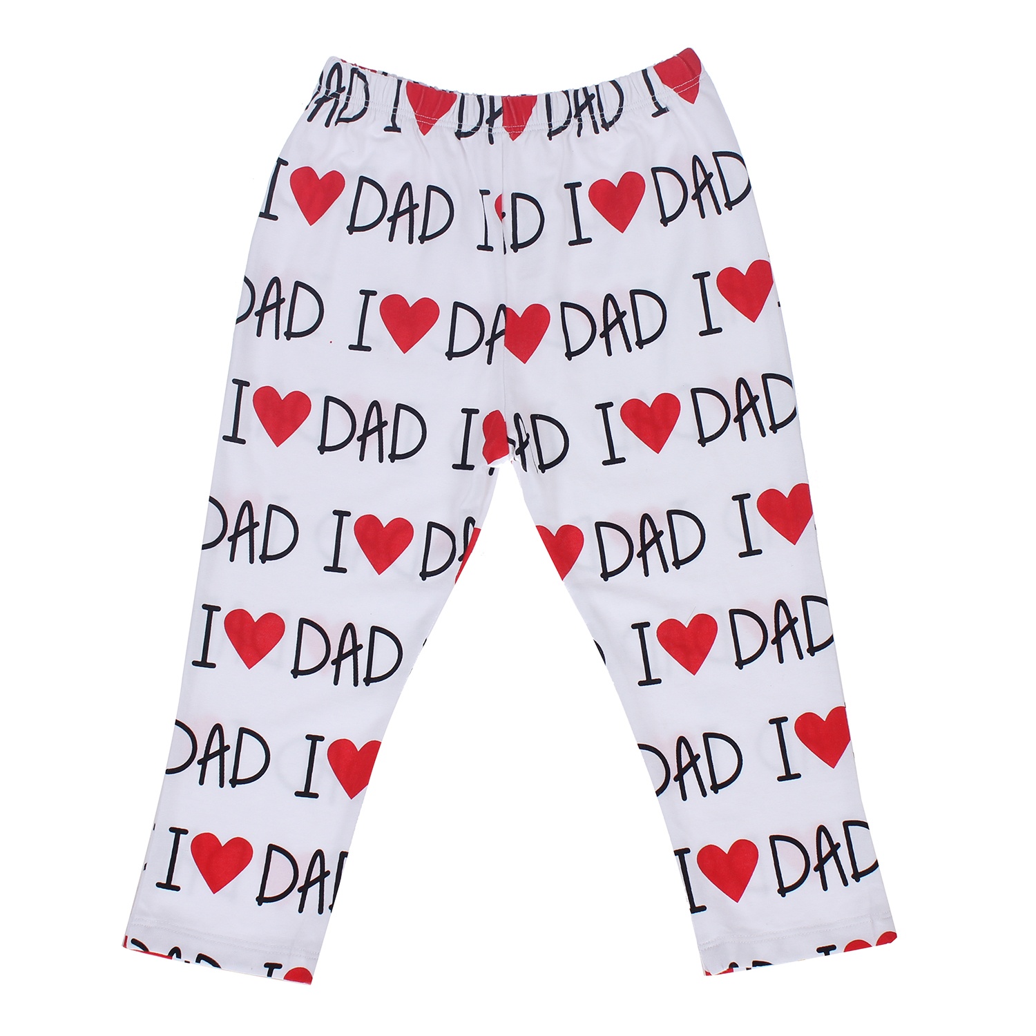 Bộ cotton tay dài in chữ I Love Dad Kiza bé gái  hình 3
