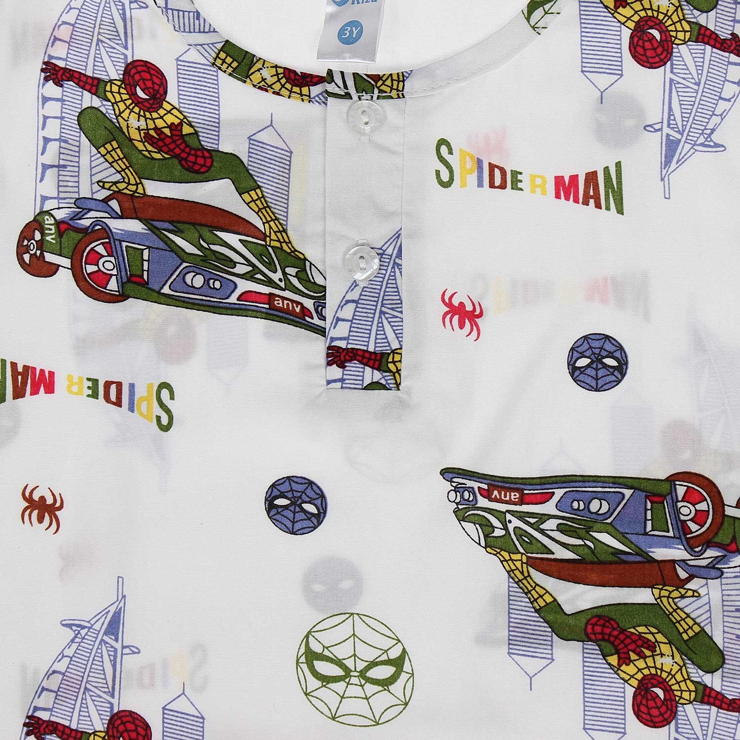 Bộ lanh cộc tay bé trai Kiza in người nhện hình 2