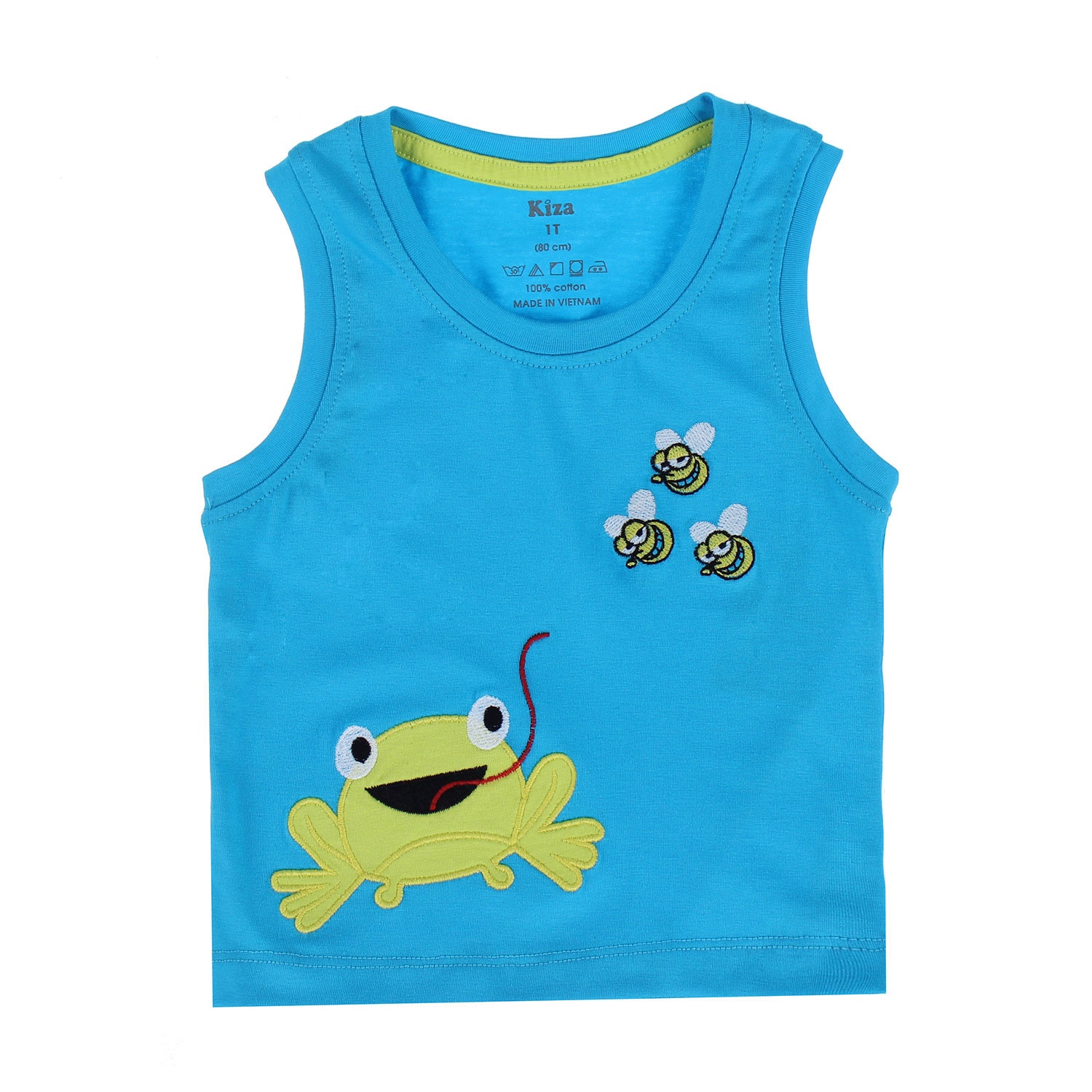 Bộ quần áo ba lỗ Kiza in hình chú ếch hình 2