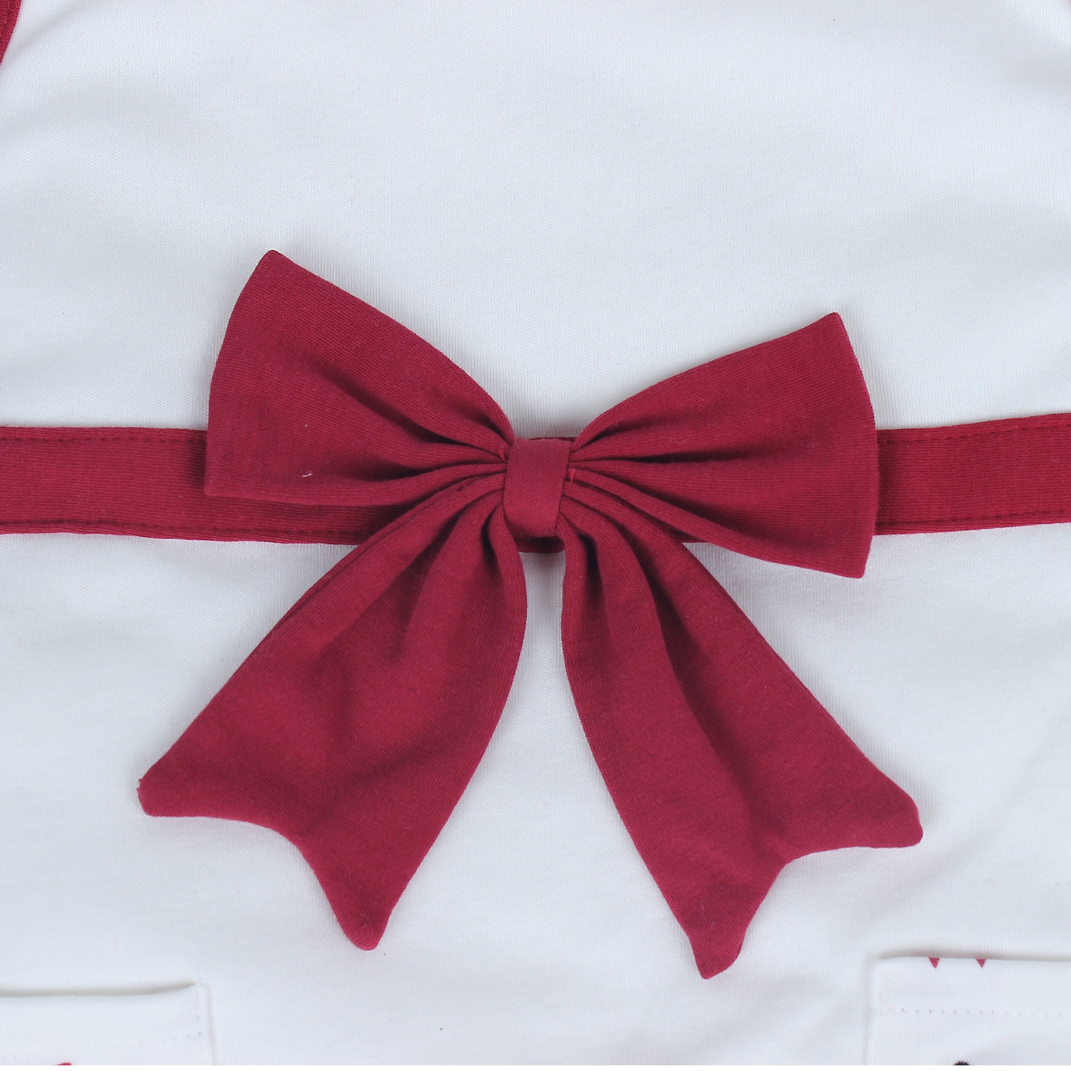 Bộ quần áo bé gái liền chân thêu nơ Mamago 3303 hình 6