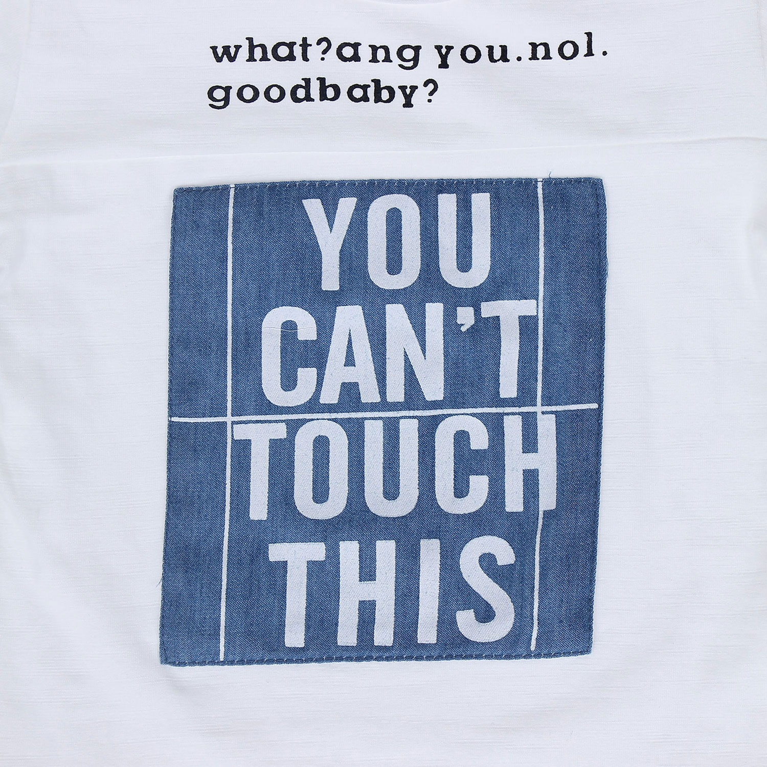 Bộ quần áo bé trai in chữ You hình 3