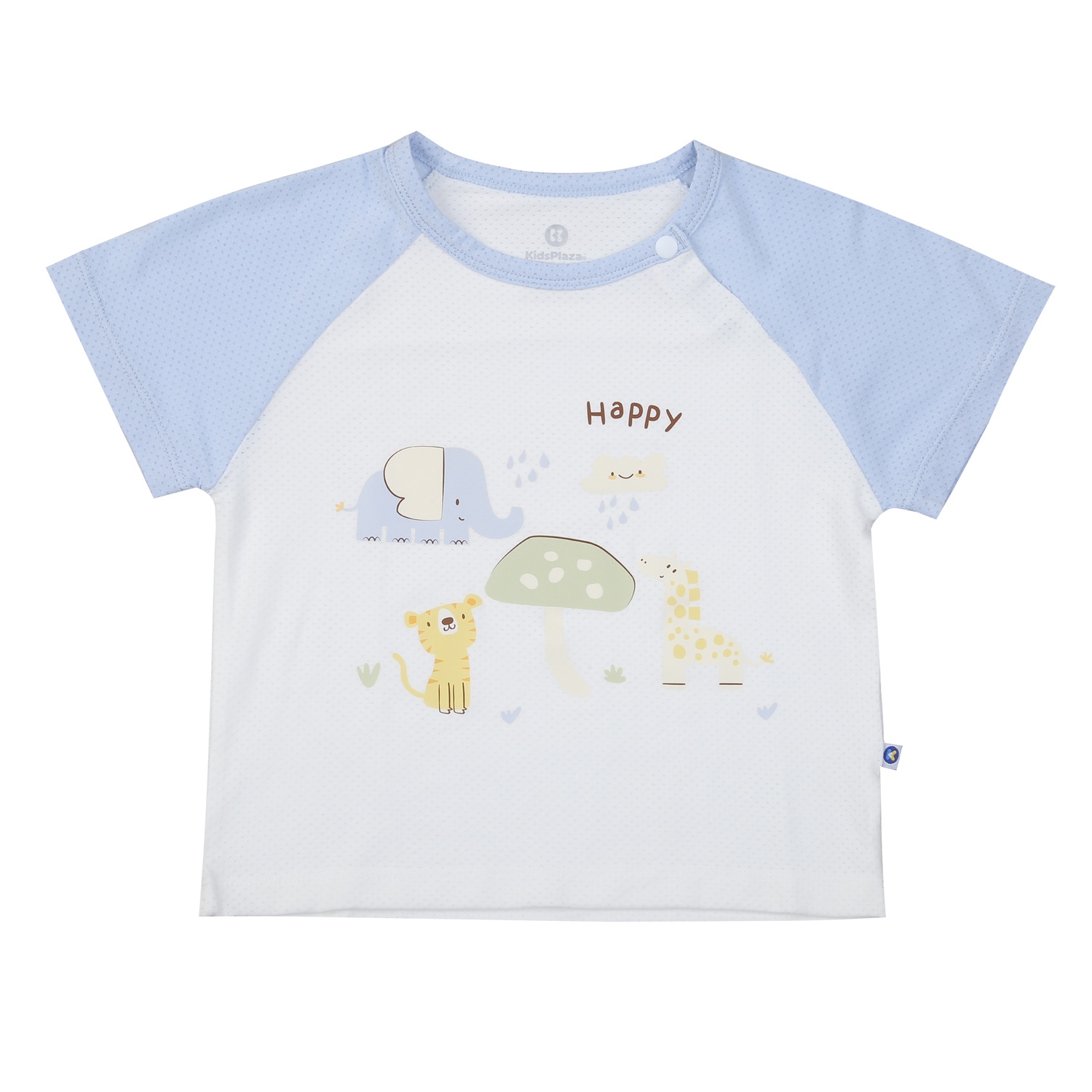 Bộ quần áo cộc bé trai KidsPlaza HN25H (Trắng Xanh) hình 2