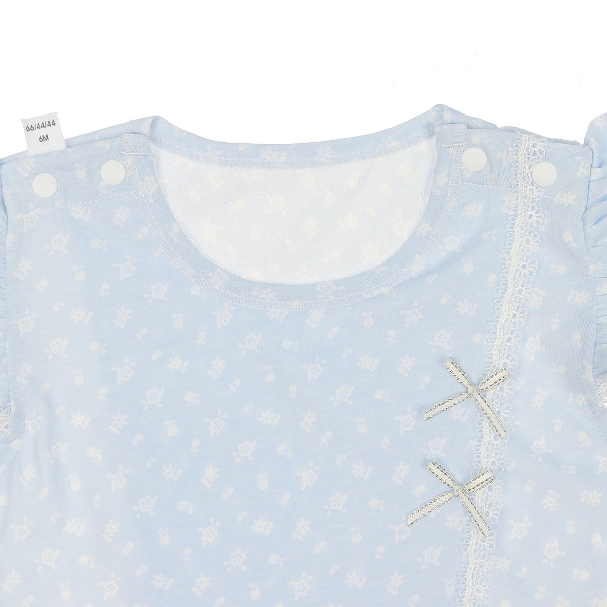 Bộ quần áo cộc tay bé gái Mamago tà vắt chéo M04 (Xanh) 24M hình 4