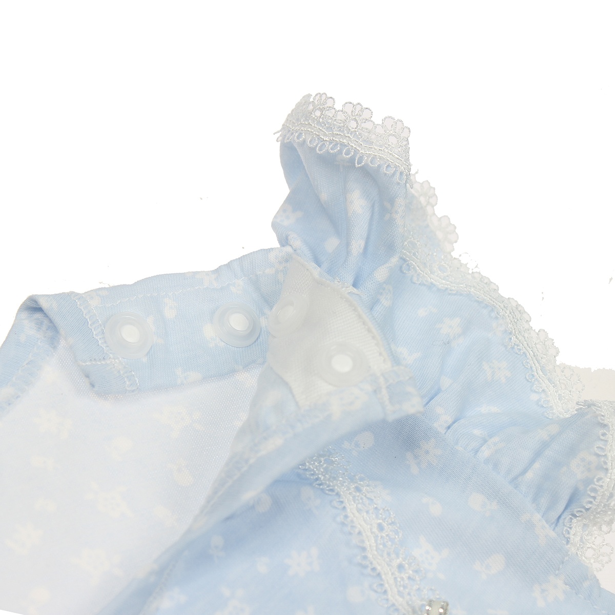 Bộ quần áo cộc tay bé gái Mamago tà vắt chéo M04 (Xanh) 24M hình 3