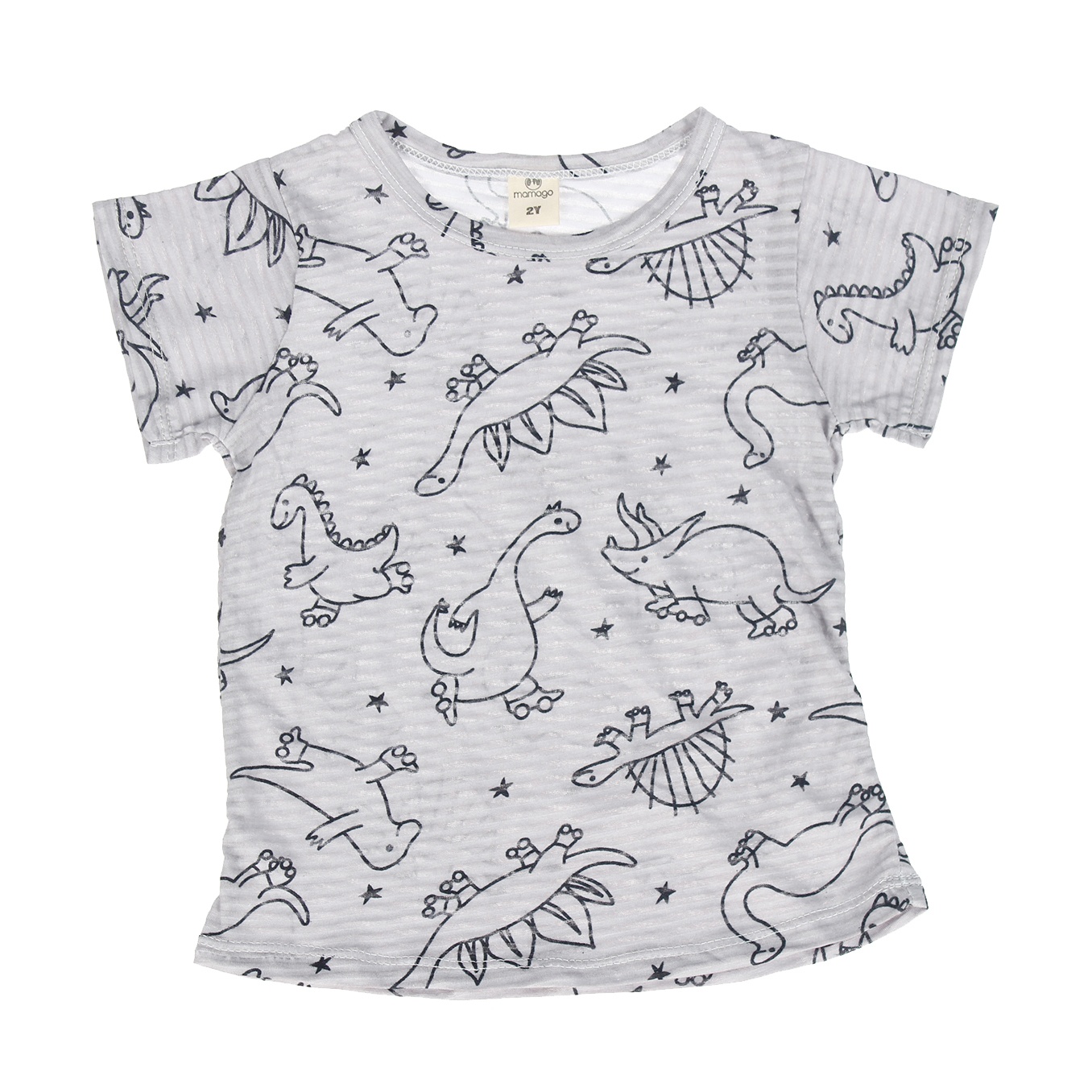 Bộ quần áo cộc tay Mamago cotton in hình khủng long M20H hình 3