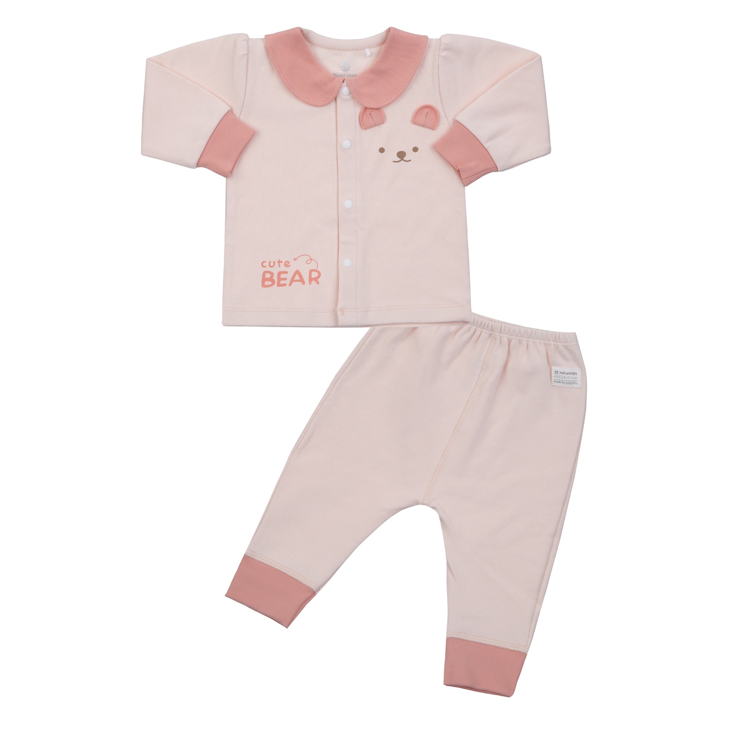 Bộ quần áo dài cài giữa KidsPlaza ND24D (Hồng) 