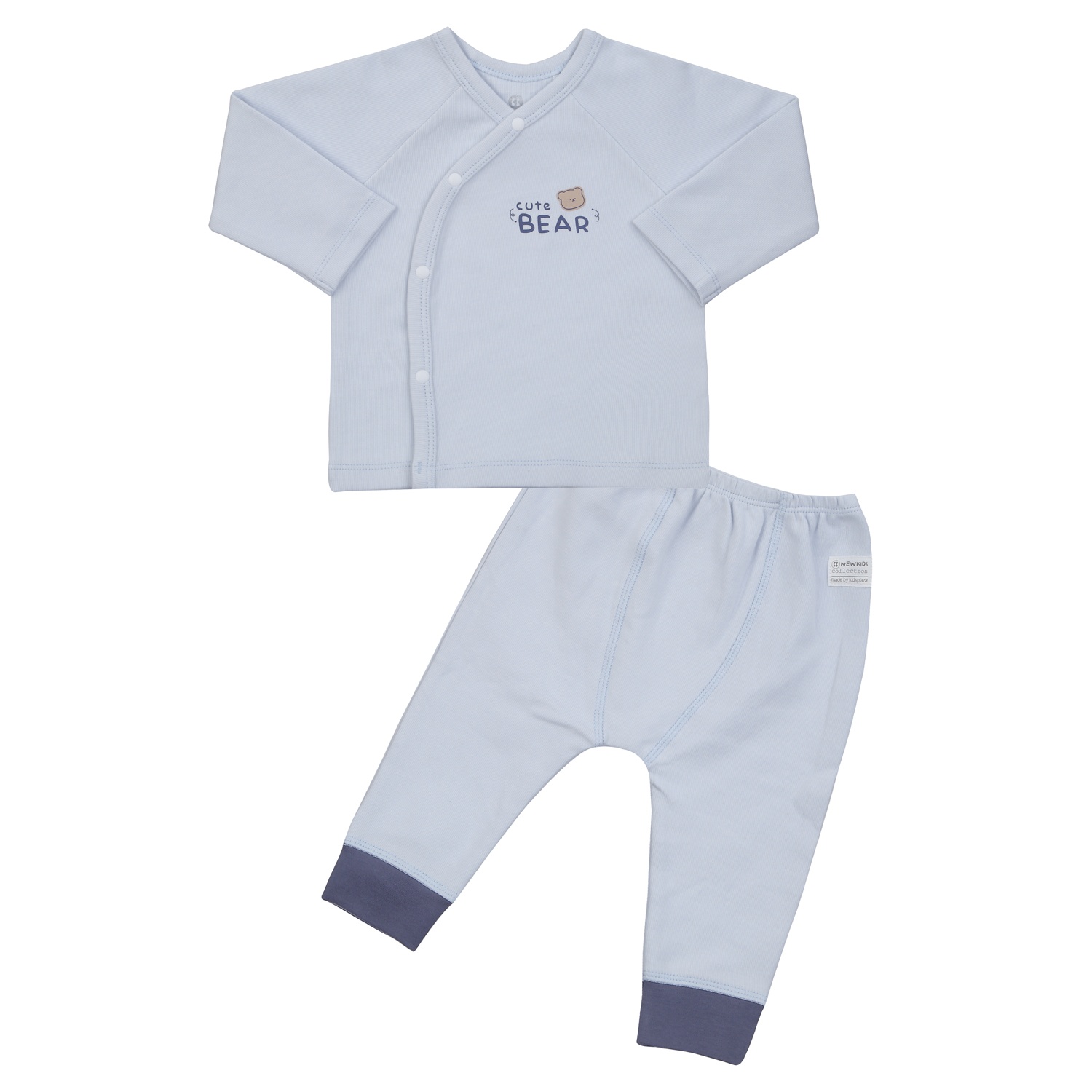  Bộ quần áo dài cài lệch KidsPlaza ND24D (Ghi)