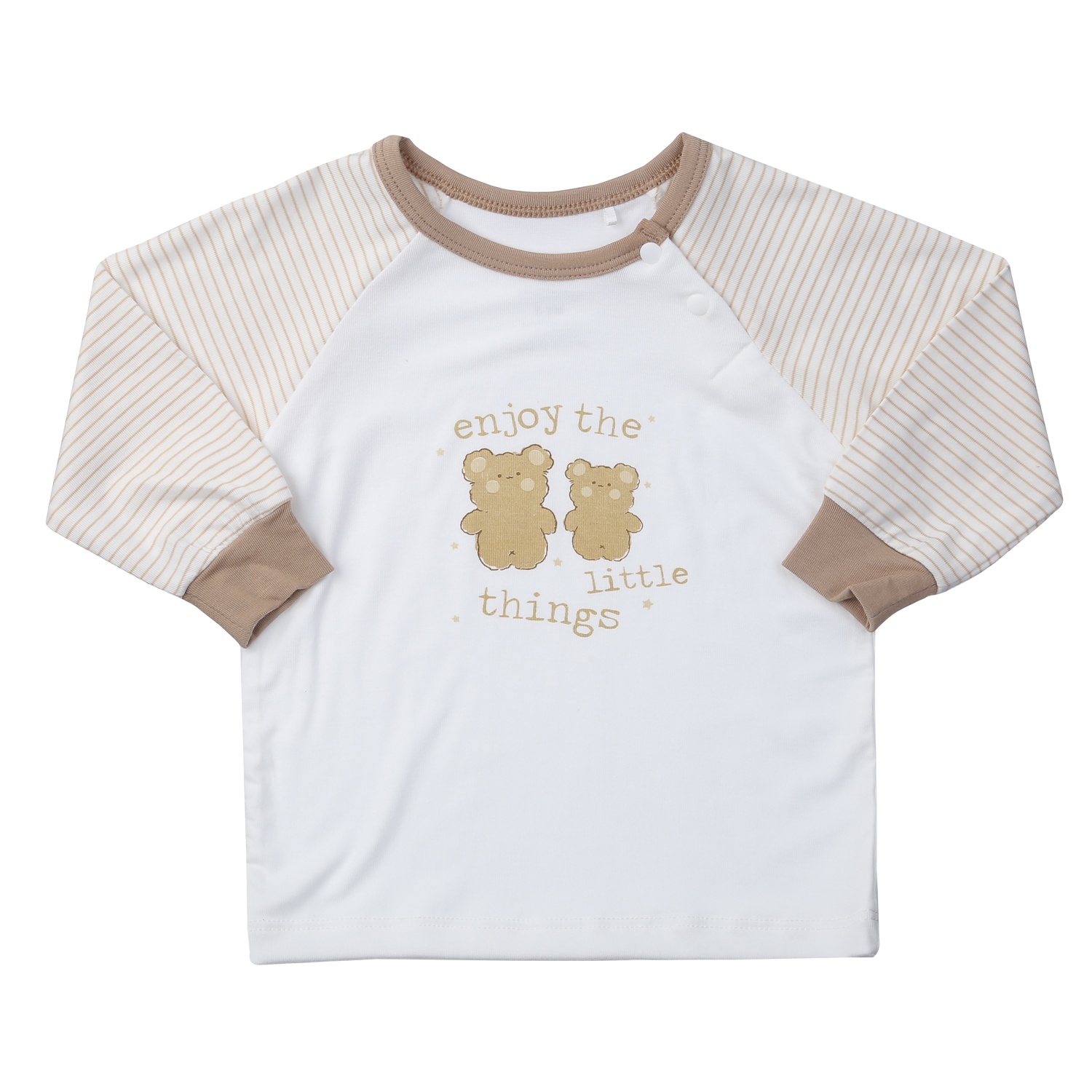 Bộ quần áo dài cài vai KidsPlaza Otis ND24T (Trắng) 