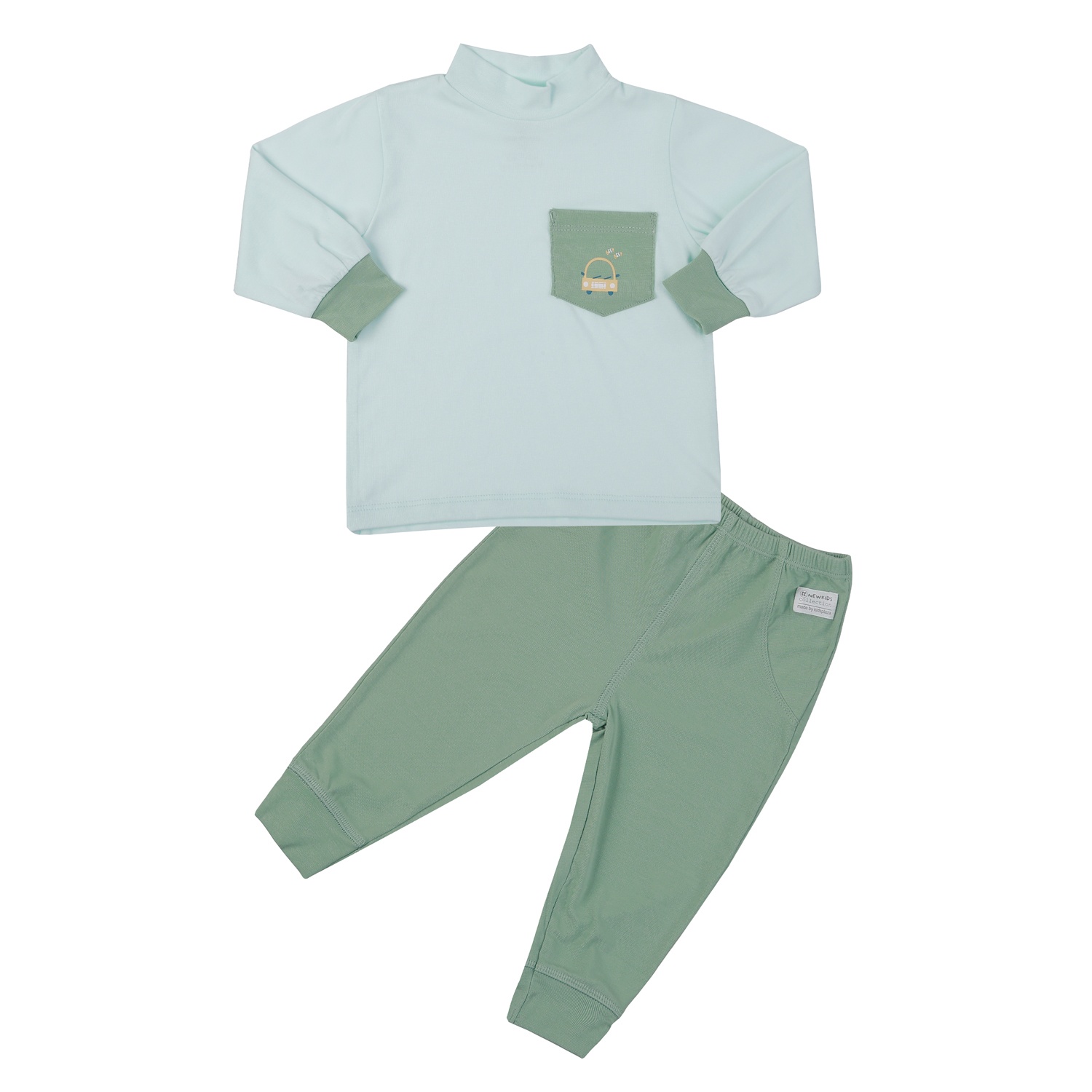 Bộ quần áo dài cổ cao 3 phân KidsPlaza Otis ND24T (Xanh Mint)  hình 1