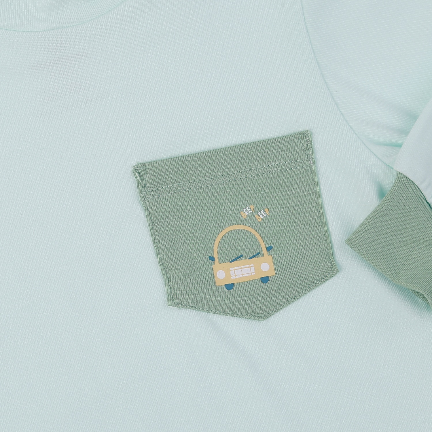 Bộ quần áo dài cổ cao 3 phân KidsPlaza Otis ND24T (Xanh Mint)  hình 3