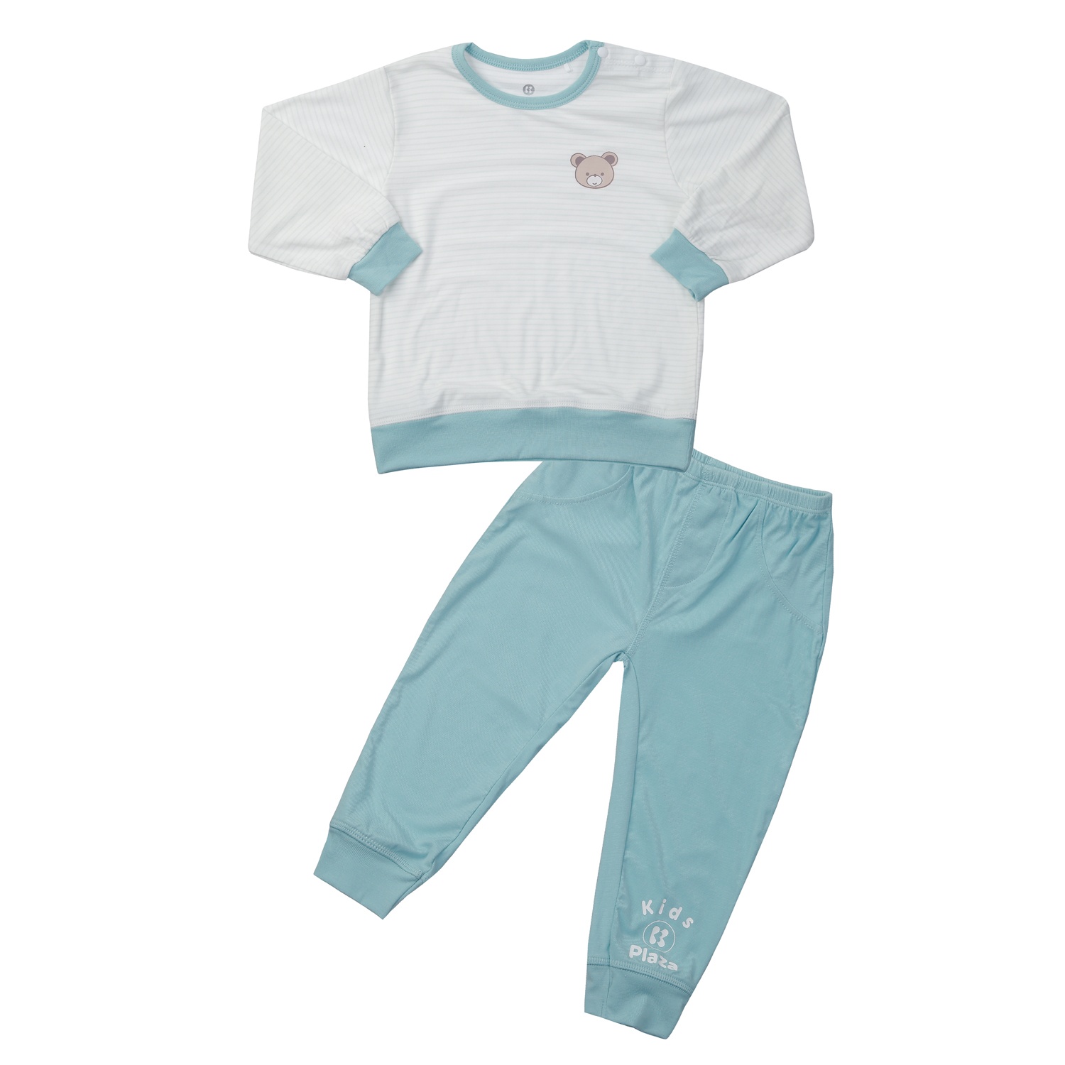 Bộ quần áo dài kẻ ngang KidsPlaza Otis ND24T (Xanh)