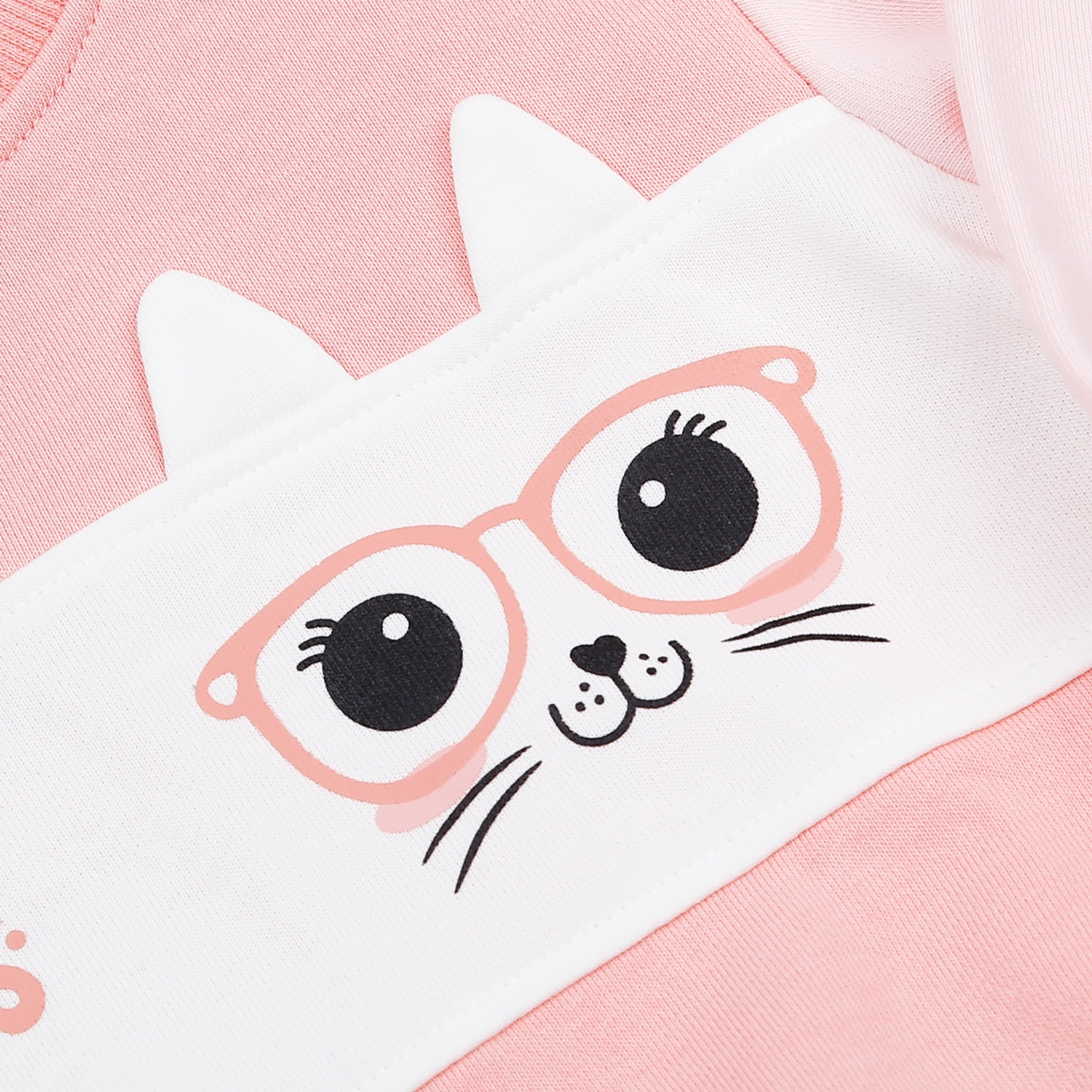 Bộ quần áo dài KidsPlaza bé gái in hình mèo HN22D hình 3