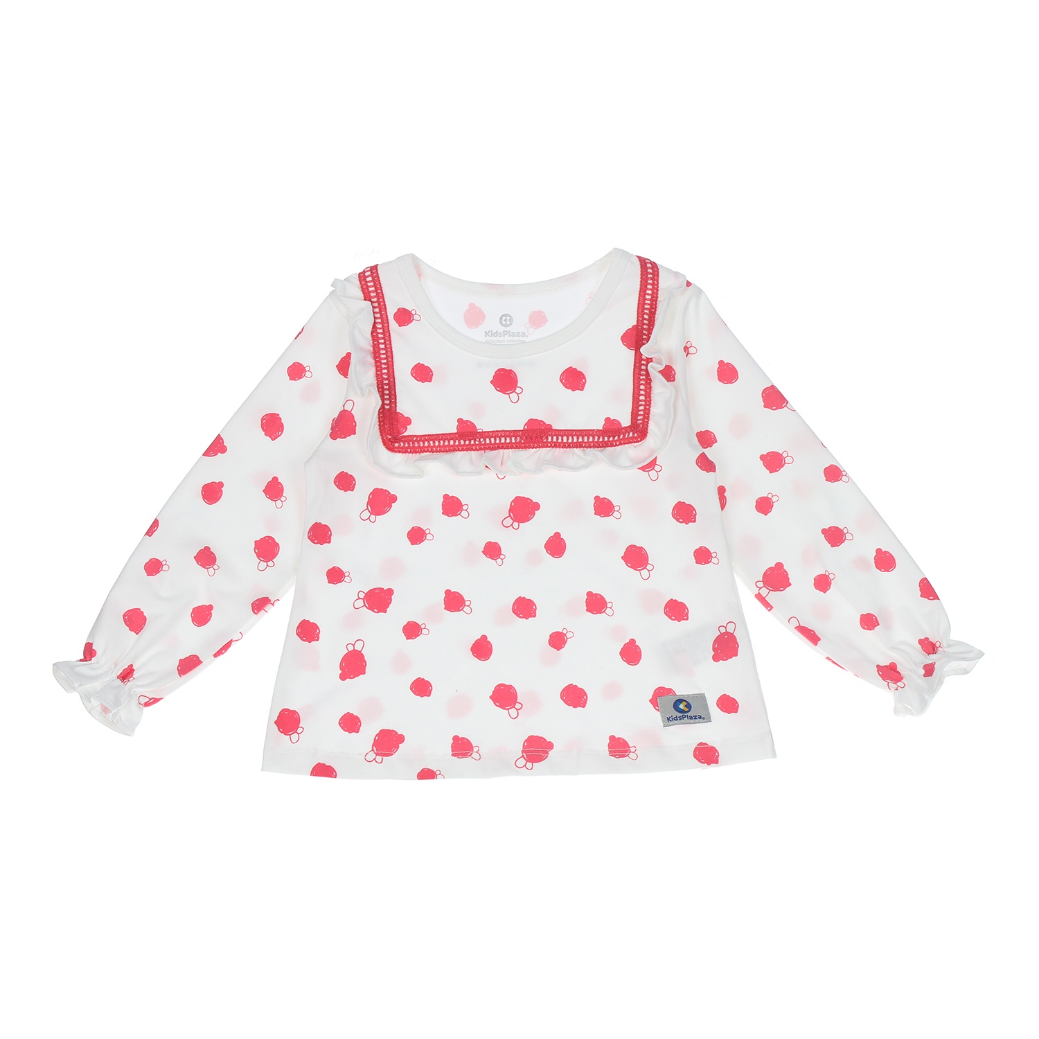 Bộ quần áo dài tay bé gái KIDSPLAZA in hình Tran Béo 3Y LN20T (Trắng) hình 2