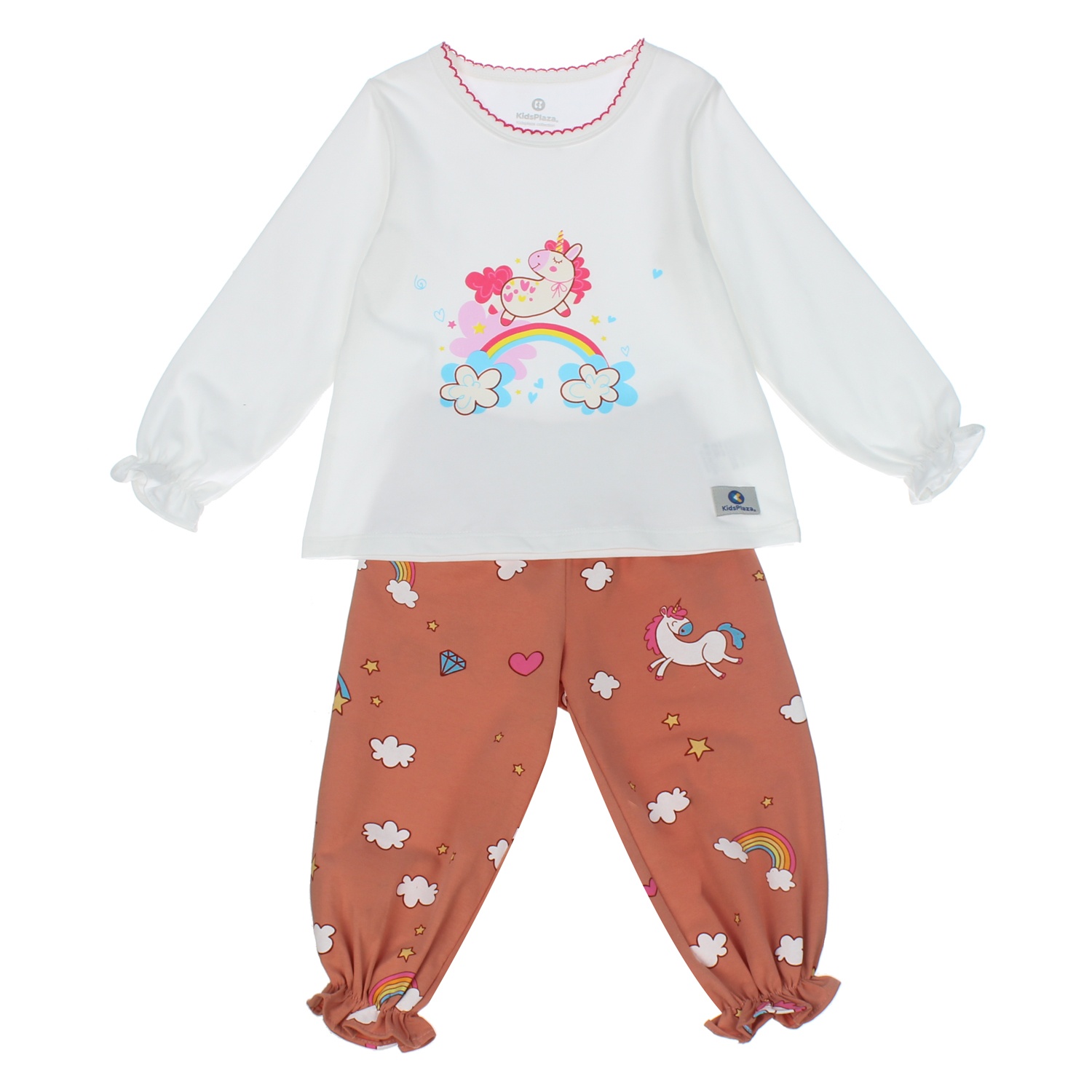 Bộ quần áo dài tay bé gái KIDSPLAZA in hình Kỳ Lân 3Y LN20T (Trắng) hình 1