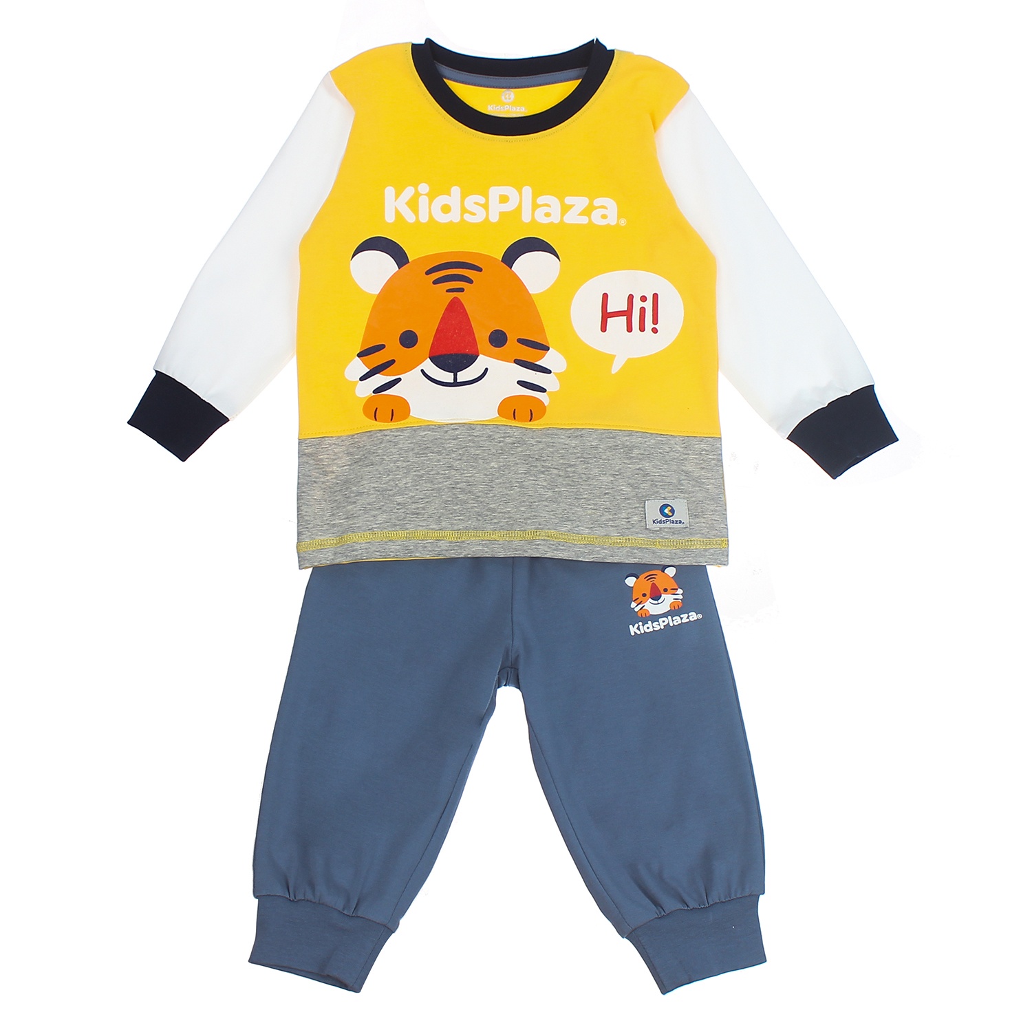 Bộ quần áo dài tay bé trai KIDSPLAZA in hình Hổ 6Y LN20T (Trắng-Vàng) hình 1