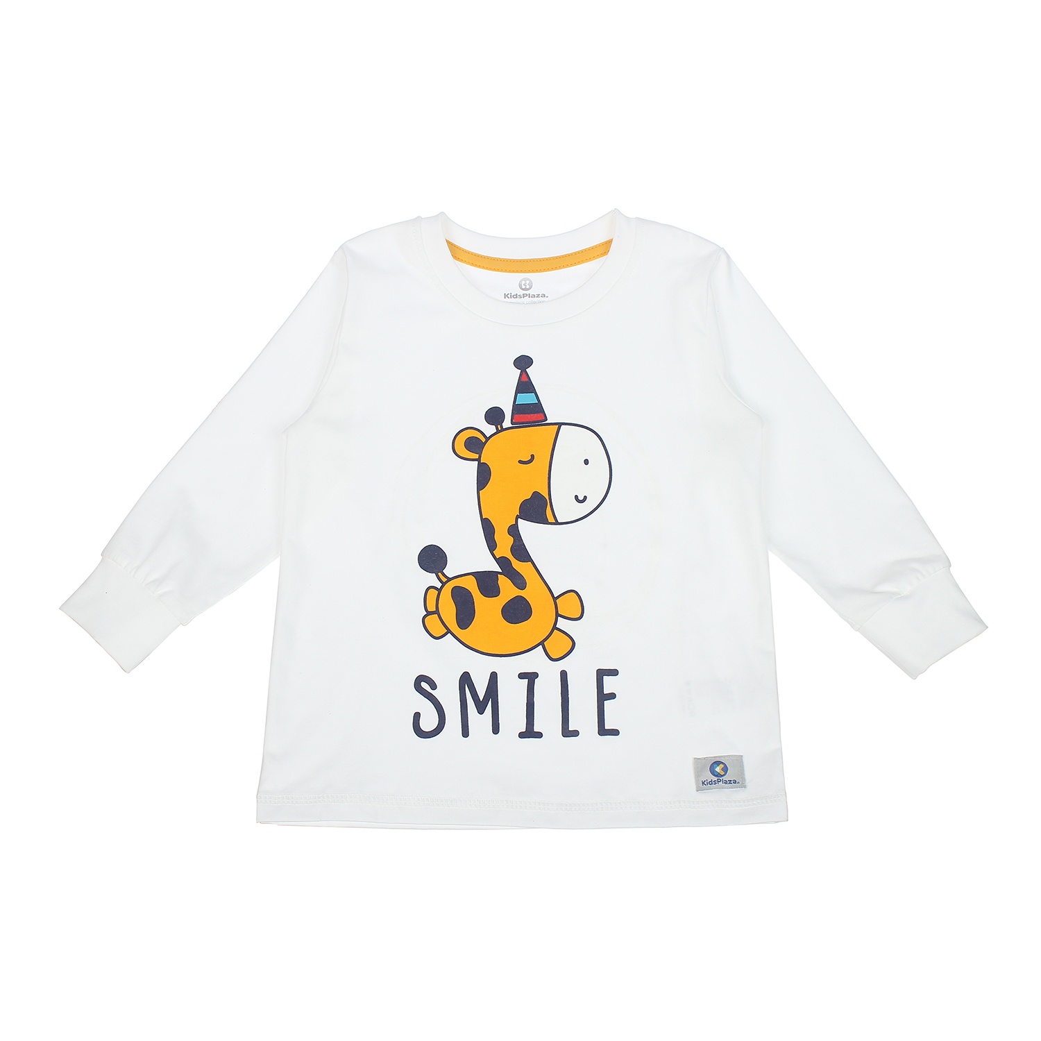 Bộ quần áo dài tay bé trai KIDSPLAZA in hình hươu cao cổ LN20T 5Y (Trắng Vàng) hình 2