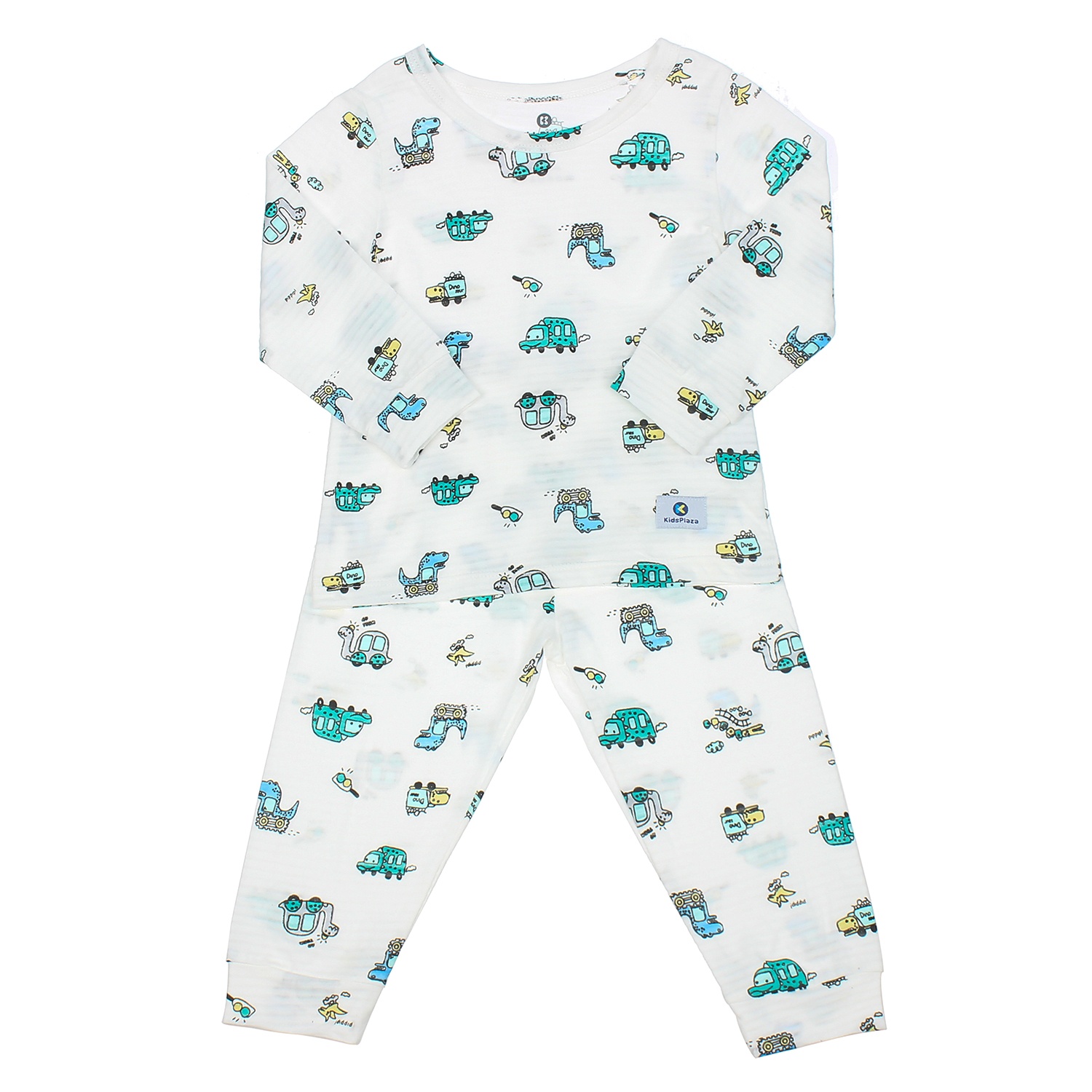 Bộ quần áo dài tay bé trai Kidsplaza kẻ in hình con vật 6Y M20T hình 1