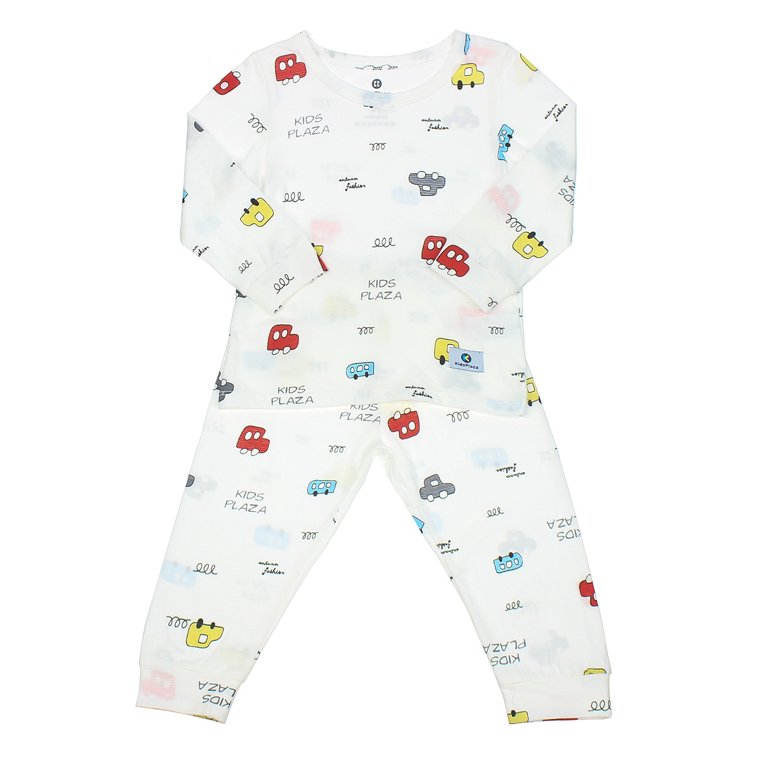 Bộ quần áo dài tay bé trai Kidsplaza kẻ in hình ô tô M20T 5Y hình 1