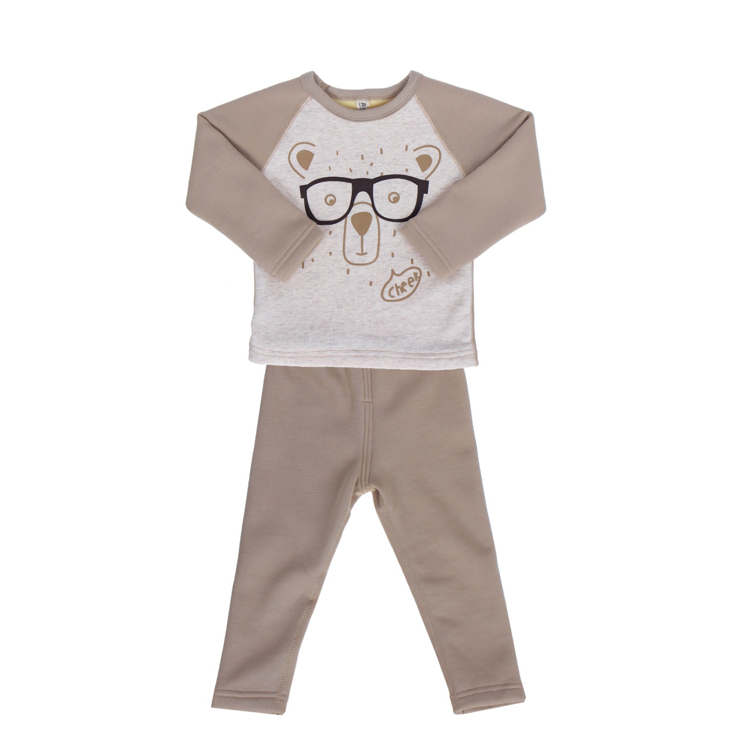 Bộ quần áo in hình gấu nâu băng lông hình 4