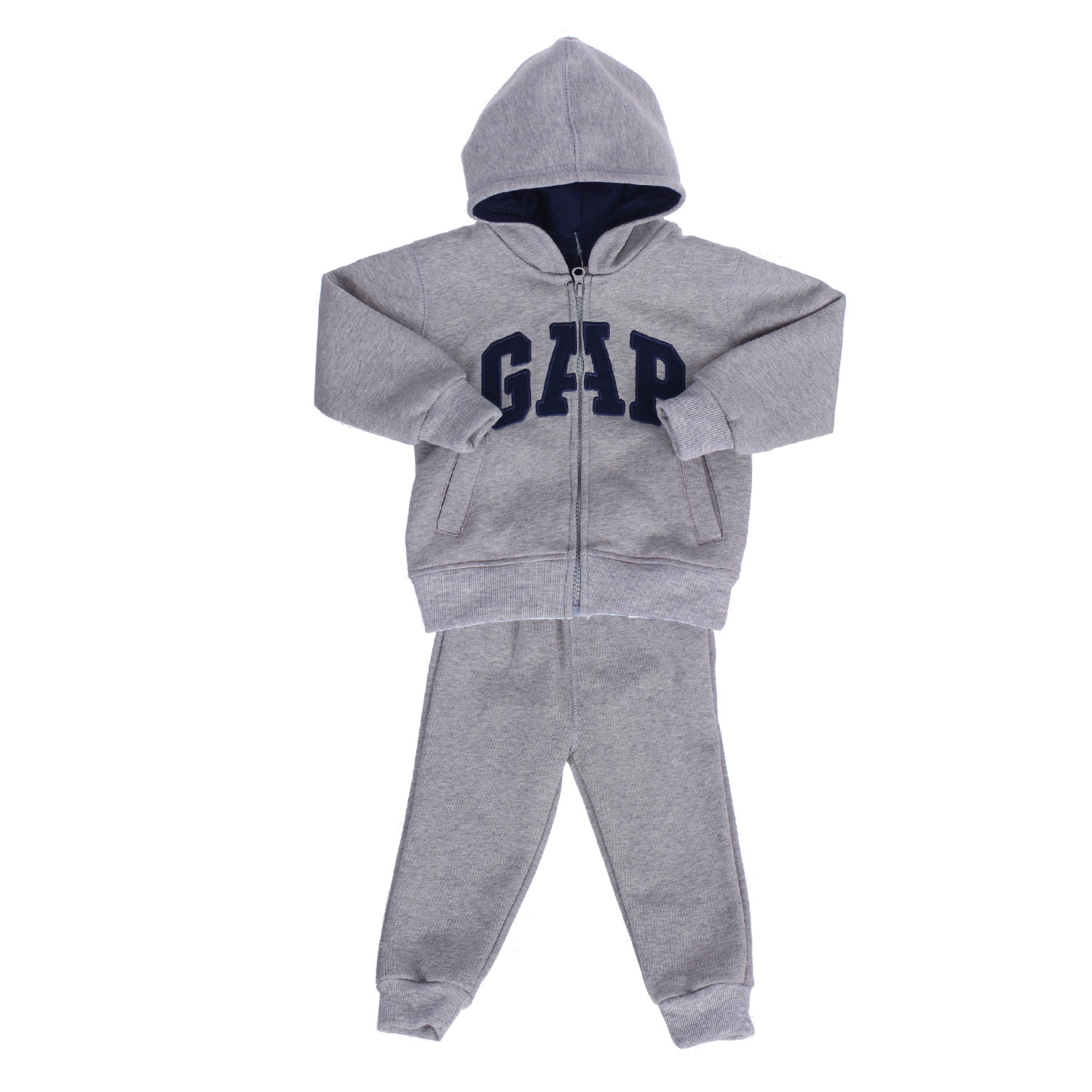 Bộ quần áo nỉ in chữ Gap màu ghi hình 5