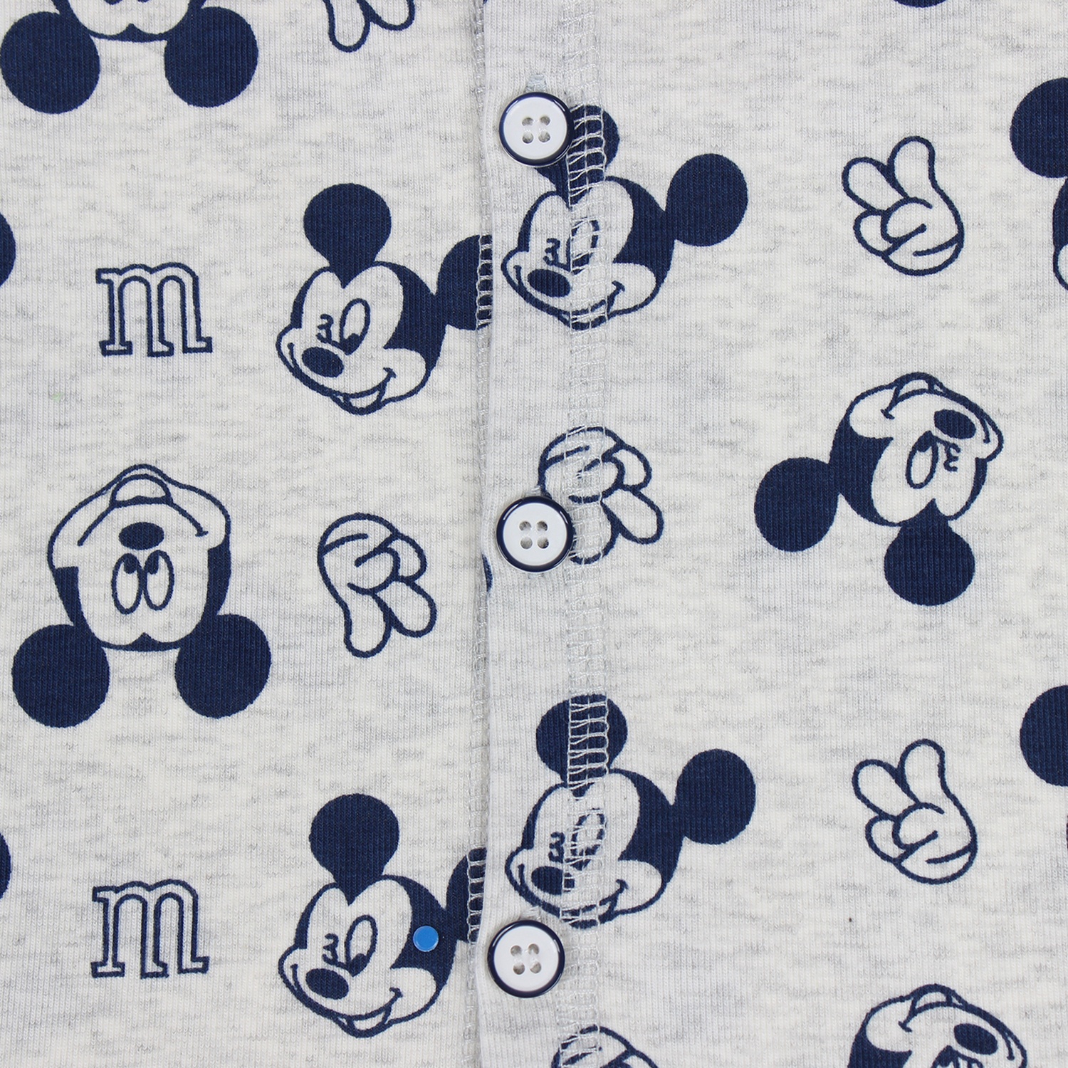 Bộ quần áo sơ sinh in hình chuột Mickey ở thân Mamago Ghi  hình 3