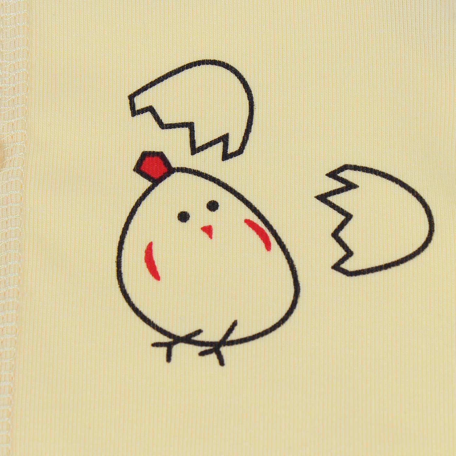 Bộ quần áo sơ sinh cài giữa in hình gà con ở tay áo Mamago Vàng hình 5