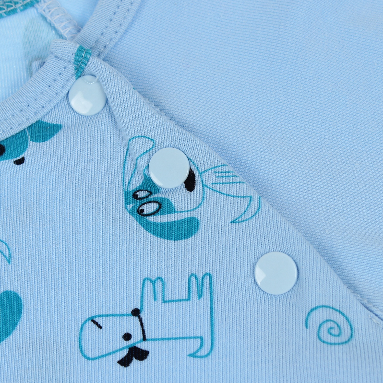 Quần áo sơ sinh hình cún ở thân Mamago Xanh  hình 3