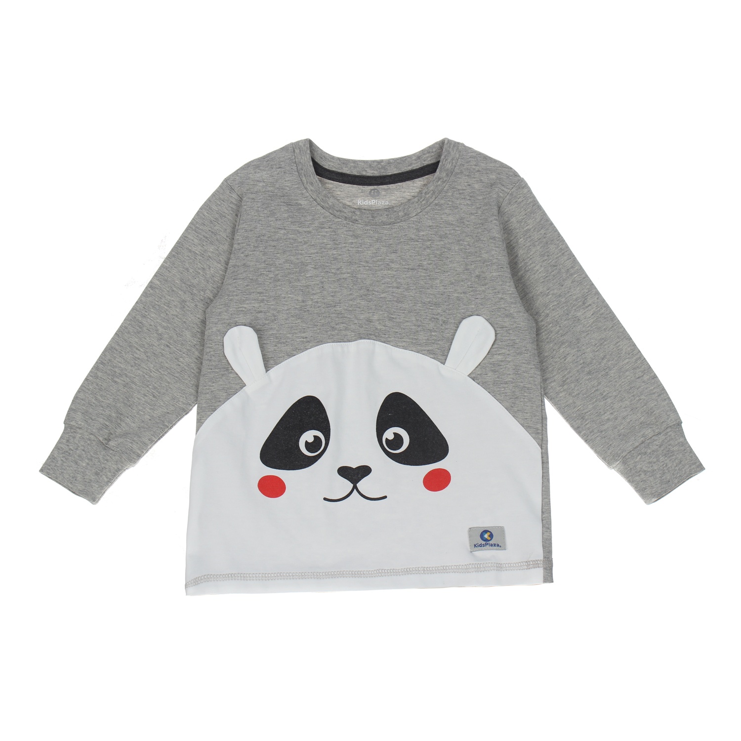 Bộ quần áo tay bé trai dài tay KIDSPLAZA in hình Mặt Gấu 2Y LN20T (Xám Trắng) hình 2