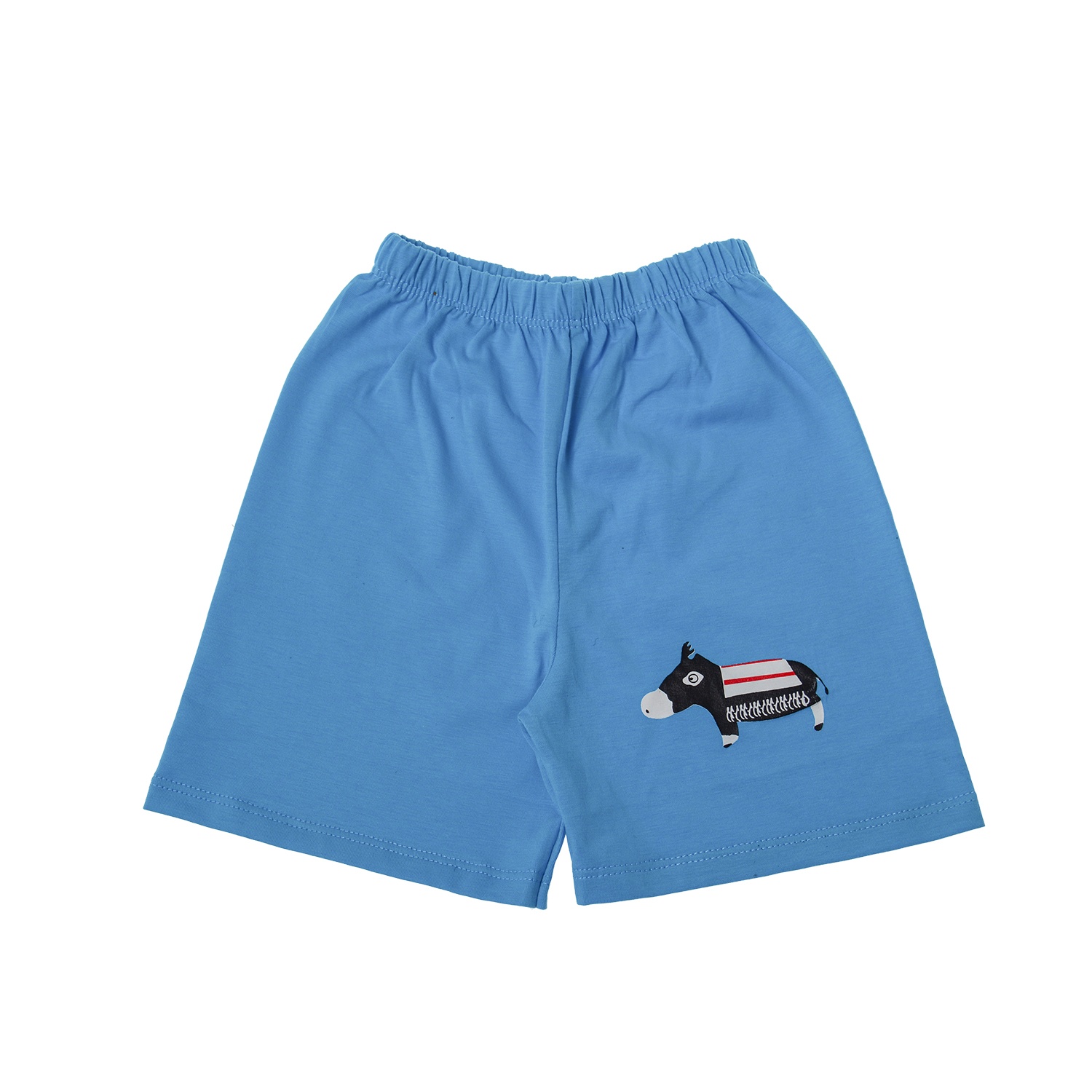 Bộ quần áo tay ngắn bé trai Kiza in hình chú bò (xanh dương) hình 2