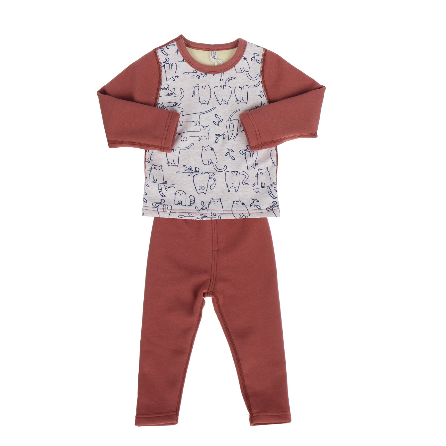 Bộ quần áo thời trang in họa tiết mèo băng lông hình 4