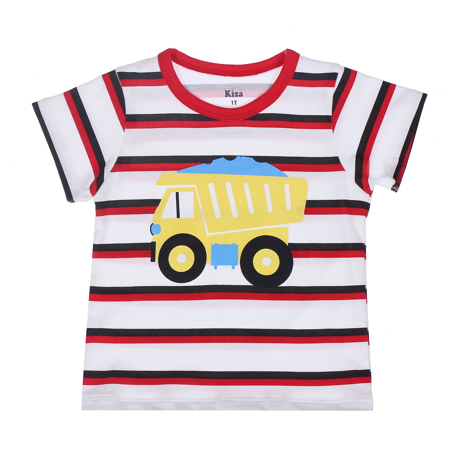 Bộ tay ngắn bé trai in hình xe cứu hỏa Kiza (màu đỏ) hình 1