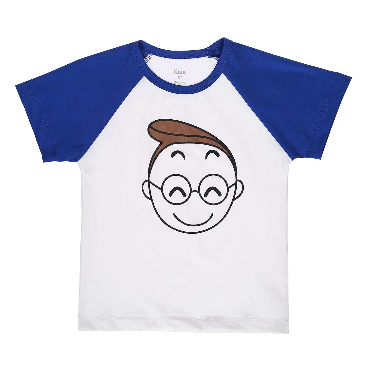 Bộ tay ngắn in hình bé trai Kiza (Xanh) hình 4