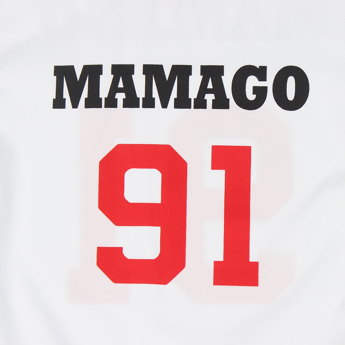 Bộ váy cộc bé gái Mamago in 91 kẻ sọc tay LN20H (Trắng) 5Y hình 3