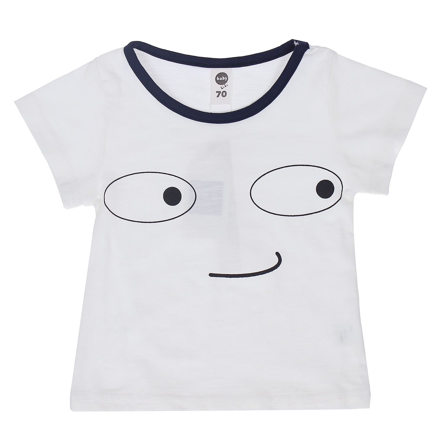 Bộ yếm cotton in hình đôi mắt hình 2