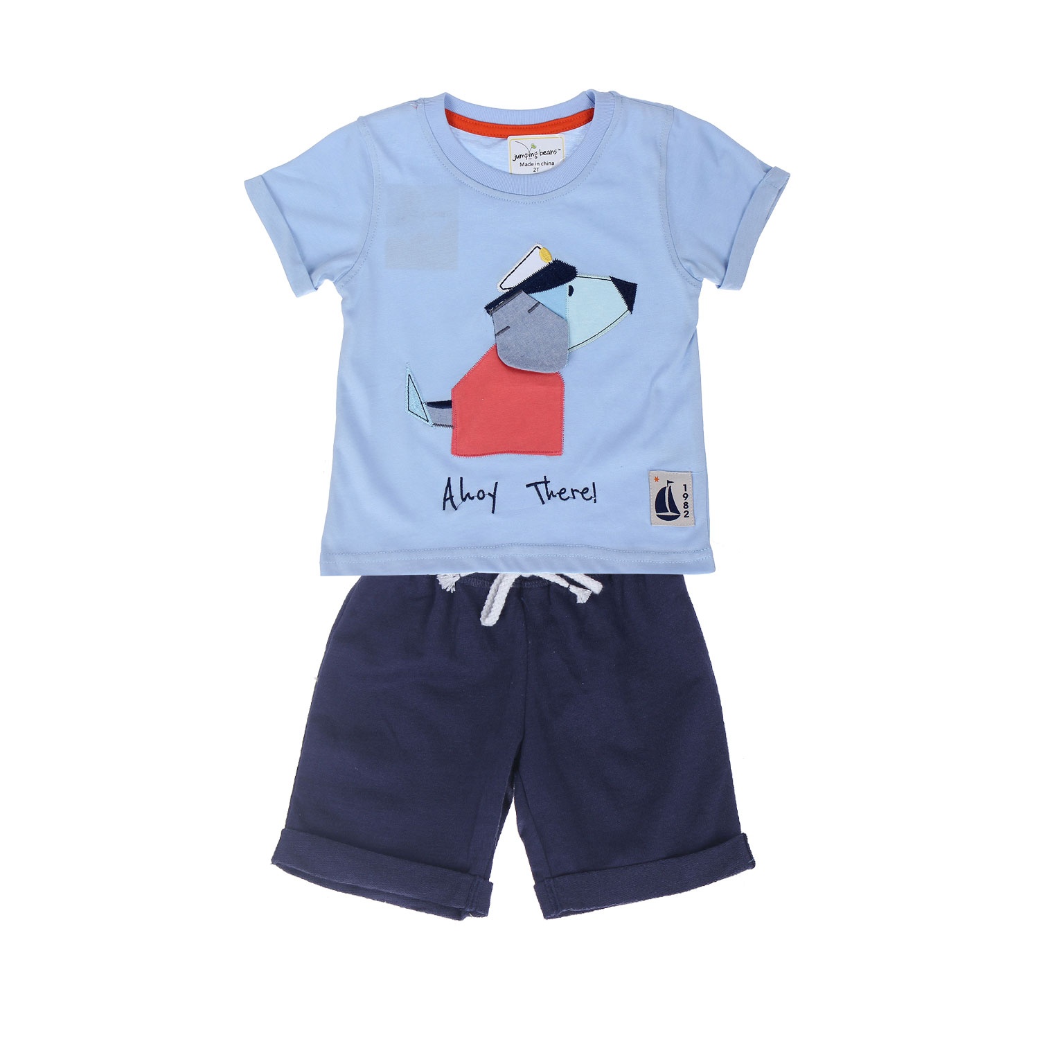 Bộ quần áo cotton in hình chú cún hình 3