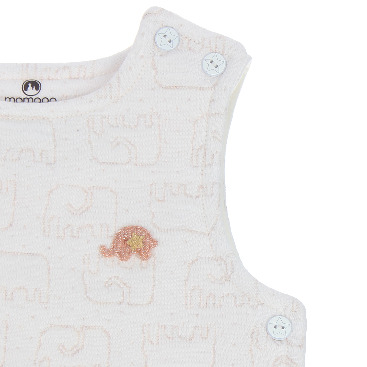 Gile Bông cúc sườn in hình Voi Mamago HN20D (Be) hình 2