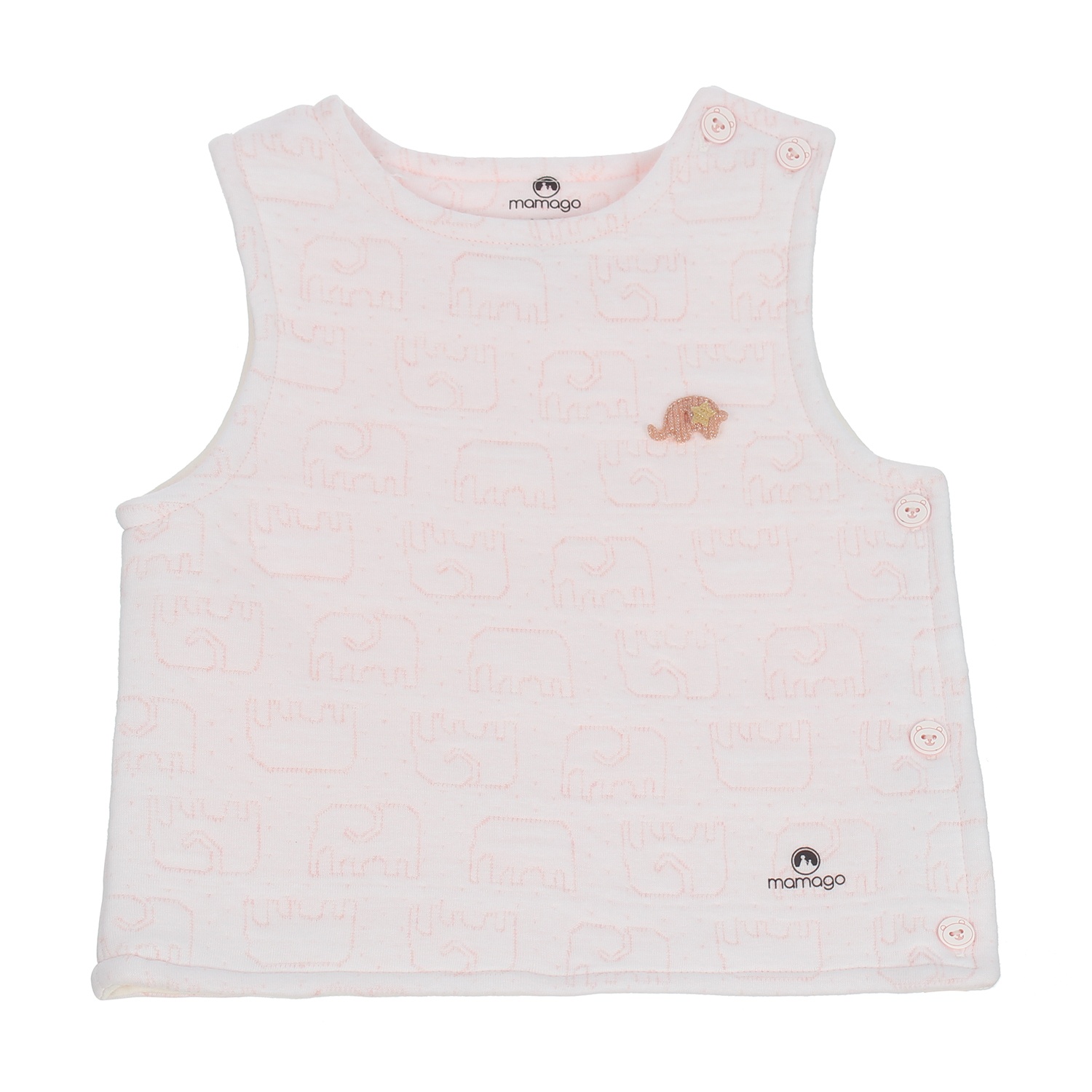 Gile Bông cúc sườn in hình voi Mamago HN20D (Cam) hình 1