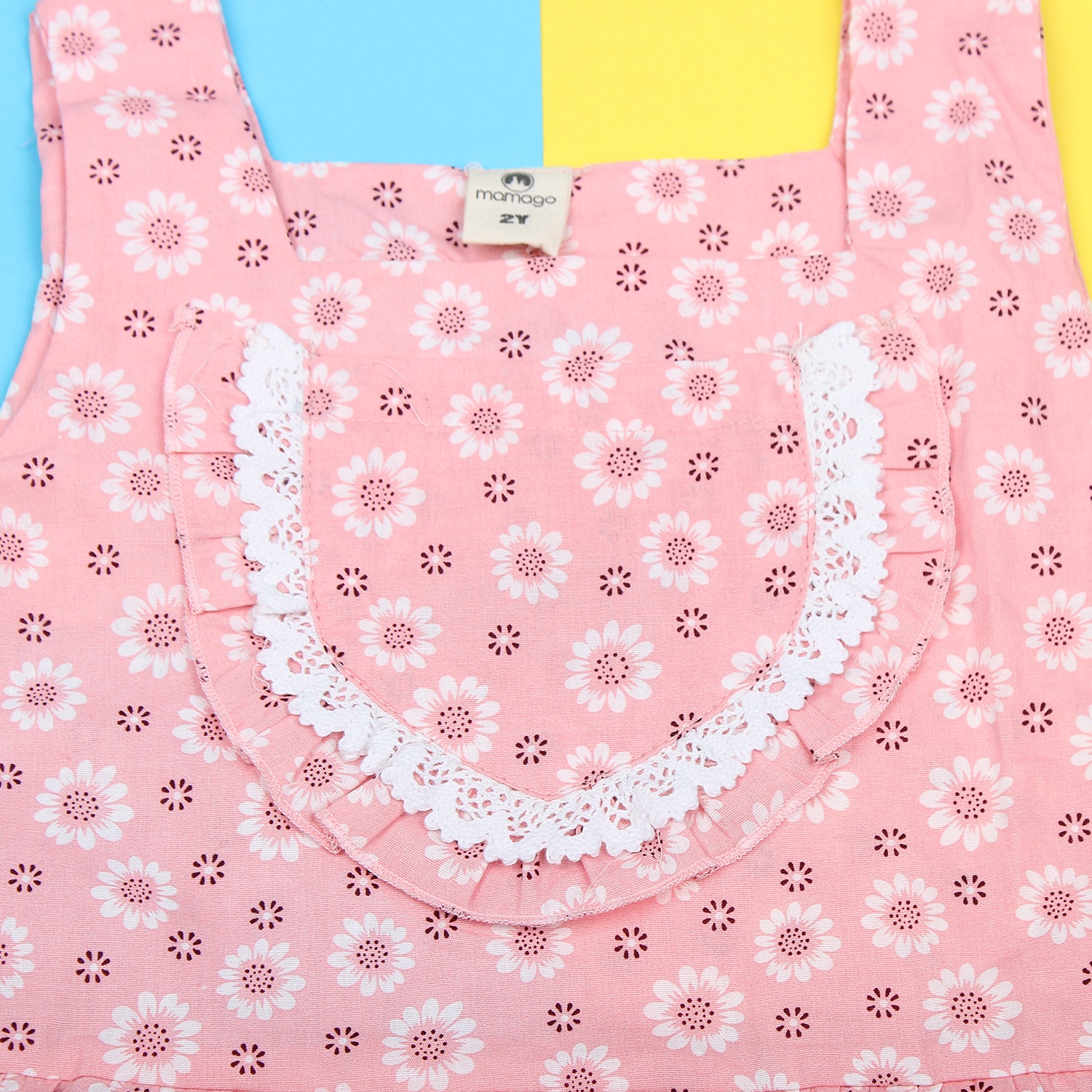 Quần áo thời trang bé gái Mamago thêu túi ngực M19 (Hồng) hình 2