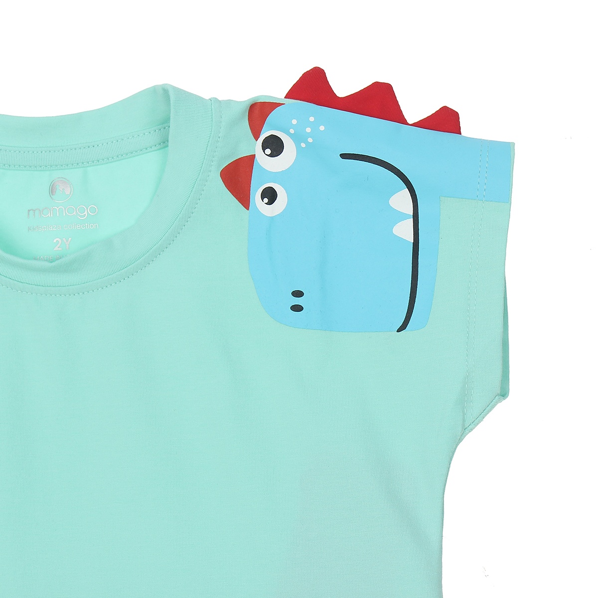 Quần áo thời trang bé trai cộc tay Mamago in Little Dinosaur LN20H (Xanh) 1Y hình 2