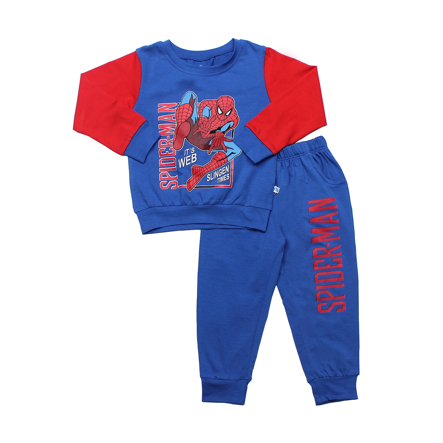 Quần áo thời trang bé trai in siêu nhân nhện Mamago HT19T (Xanh) hình 1