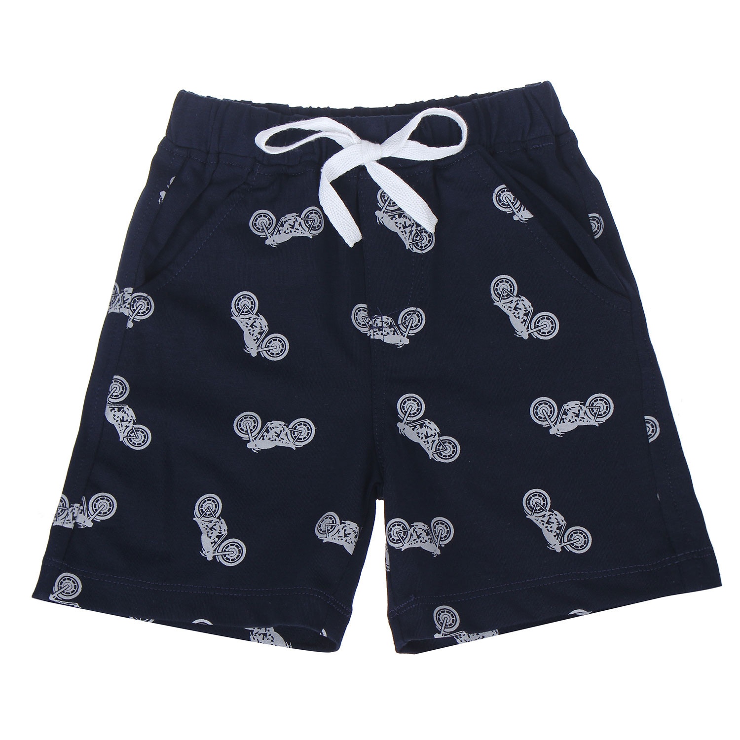 Quần đùi Kiza in hình xe mô tô nền xanh tím than hình 1