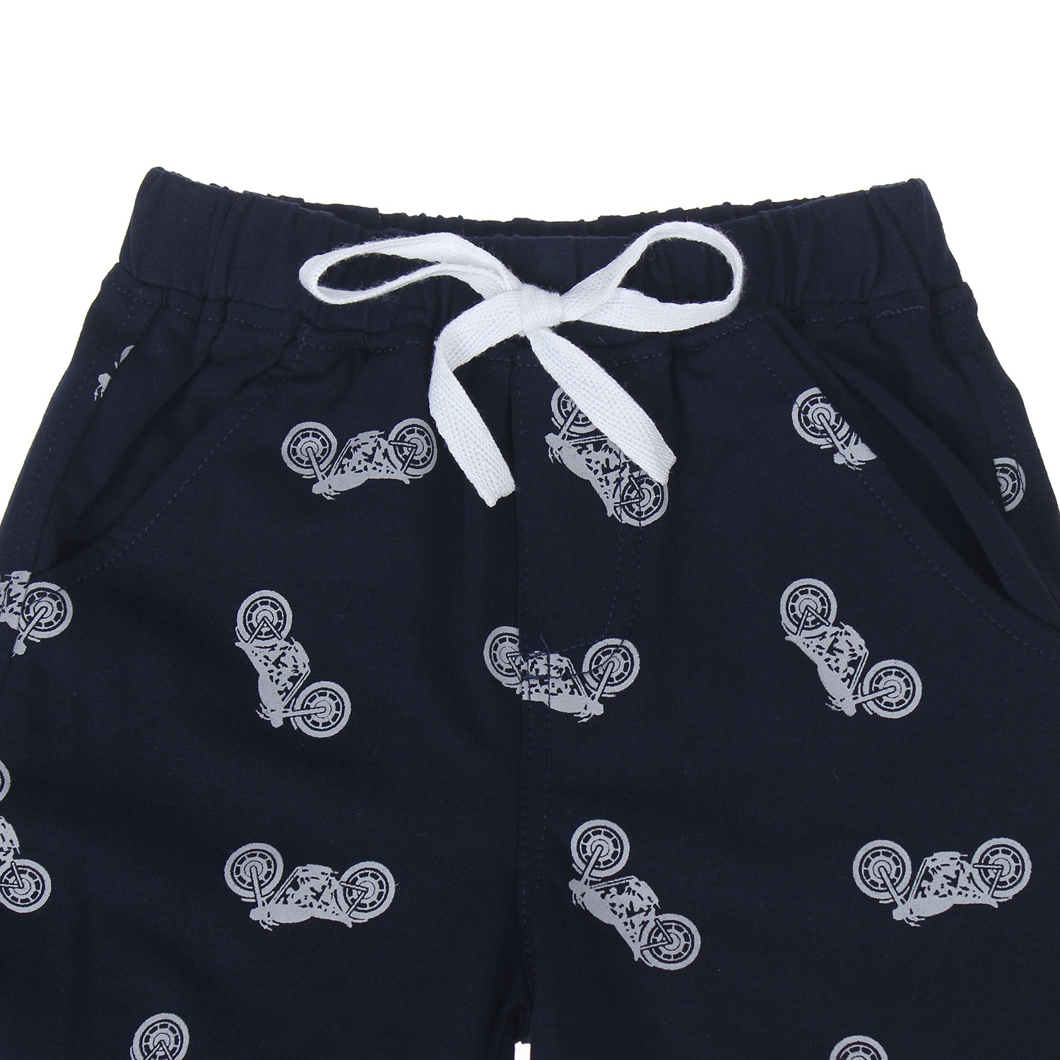 Quần đùi Kiza in hình xe mô tô nền xanh tím than hình 2