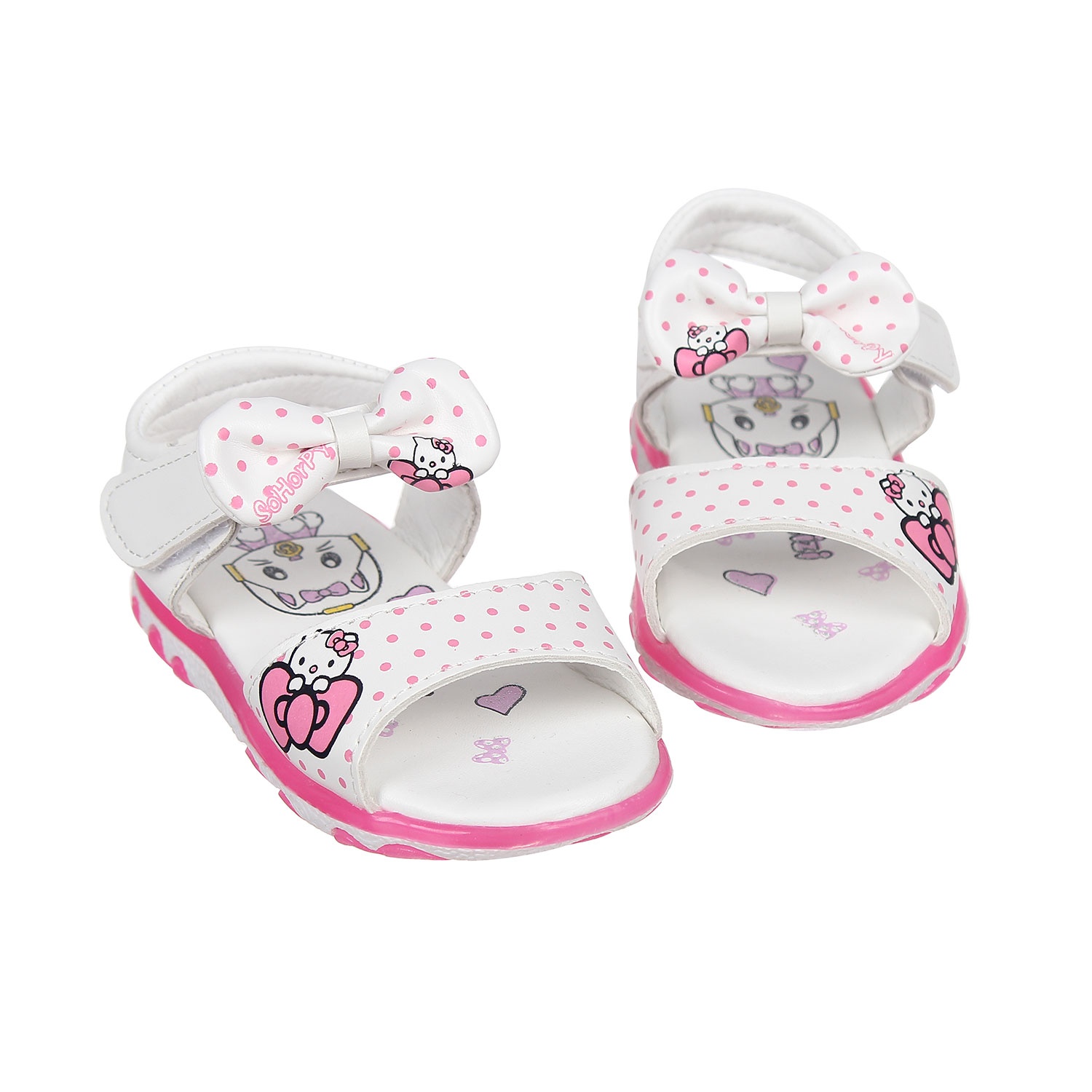 Sandal cho bé gái in Kitty nơ quai DN hình 2